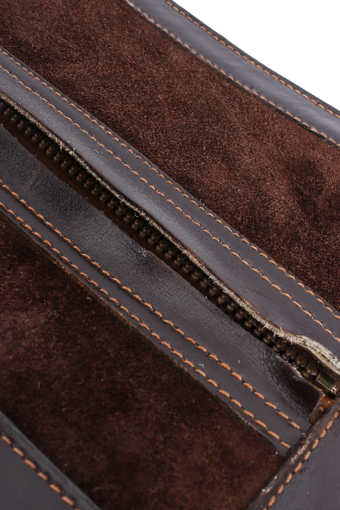 1970s Suede Leather Shoulder Satchel - Image 9