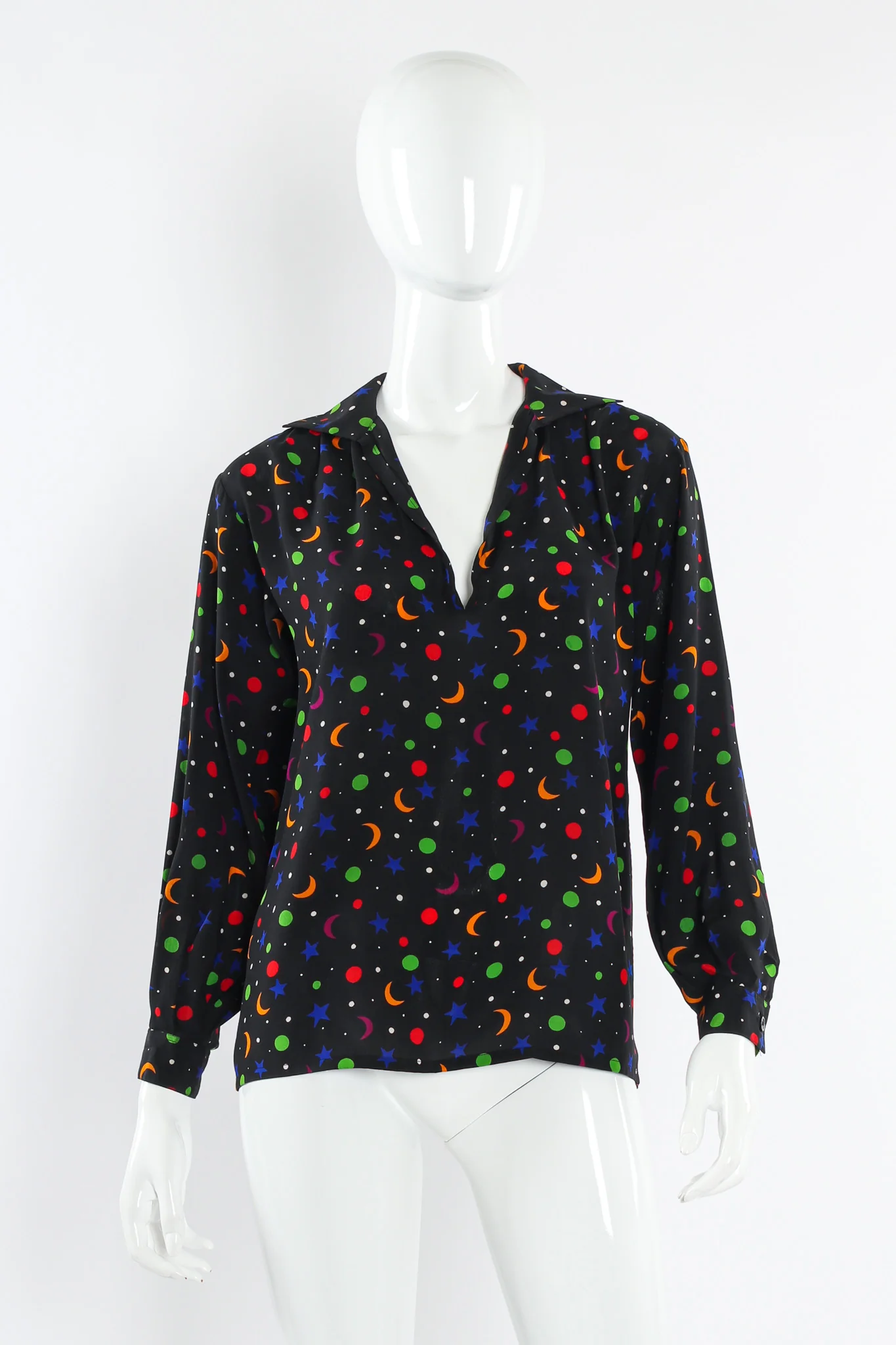 1979 S/S Rainbow Star Moon Blouse - Image 2
