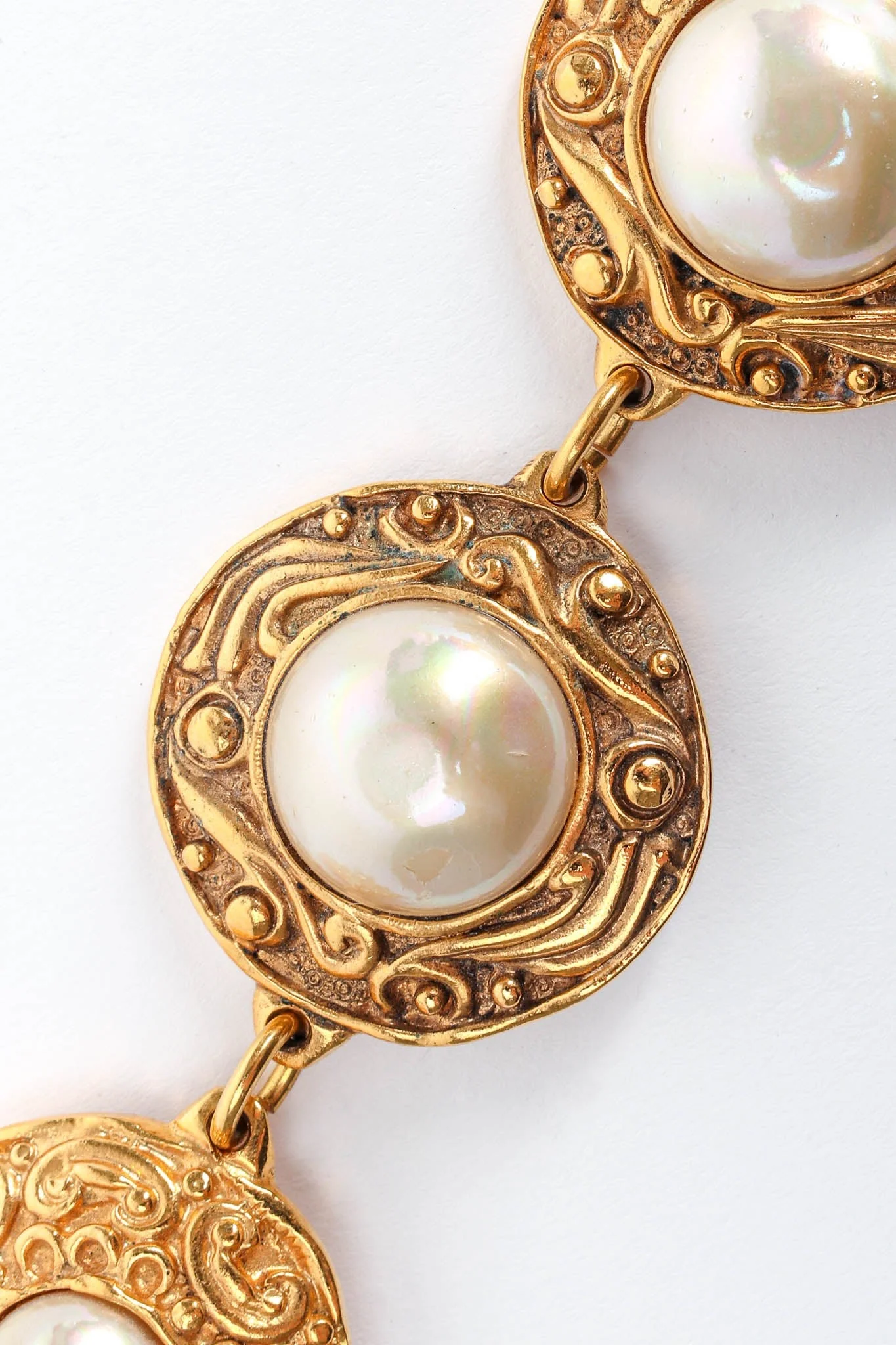 1980s Coin Pearl Charm Bracelet - Image 7