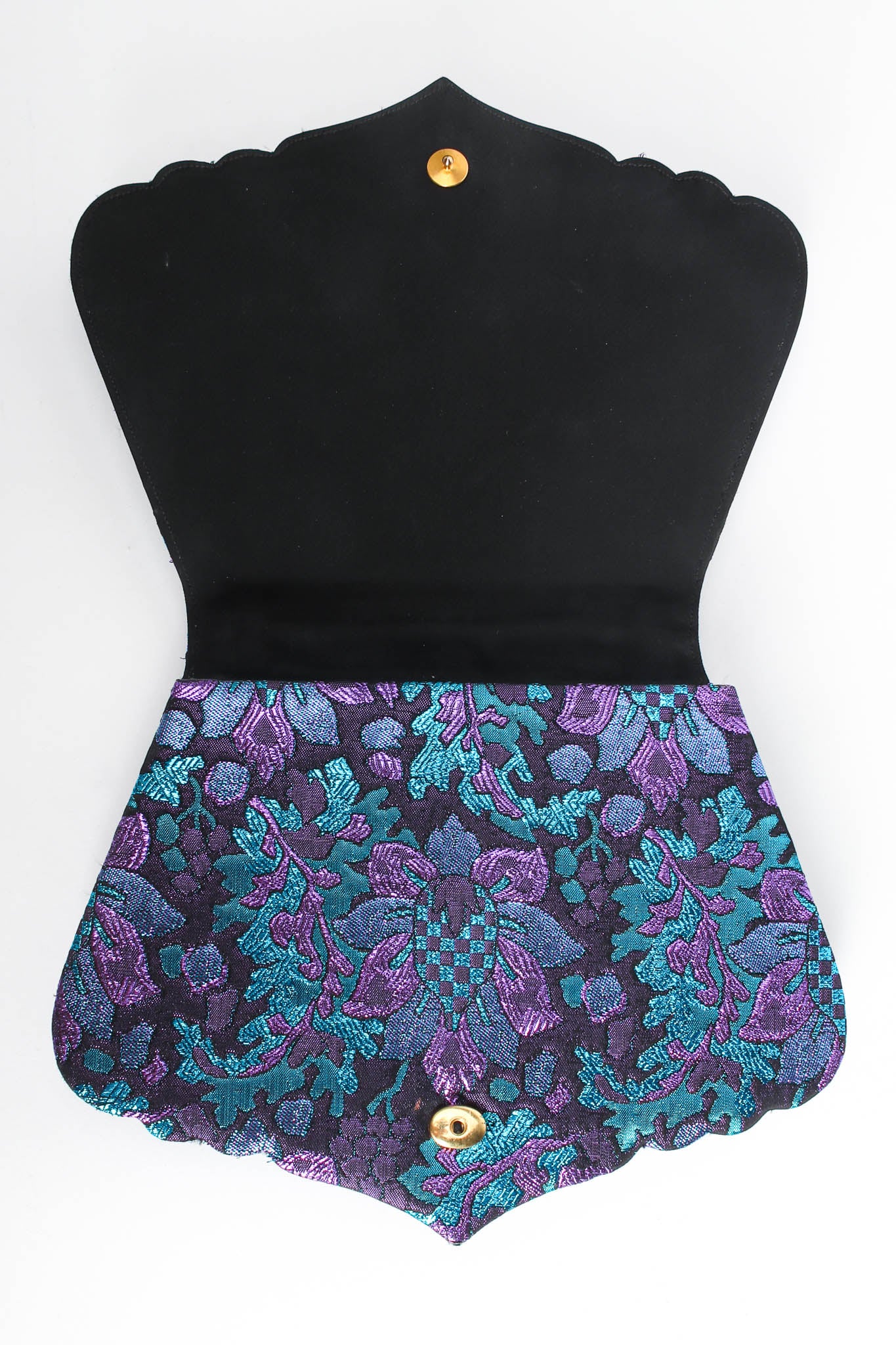 Floral Brocade Metallic Jacket & Bag Set - Image 20