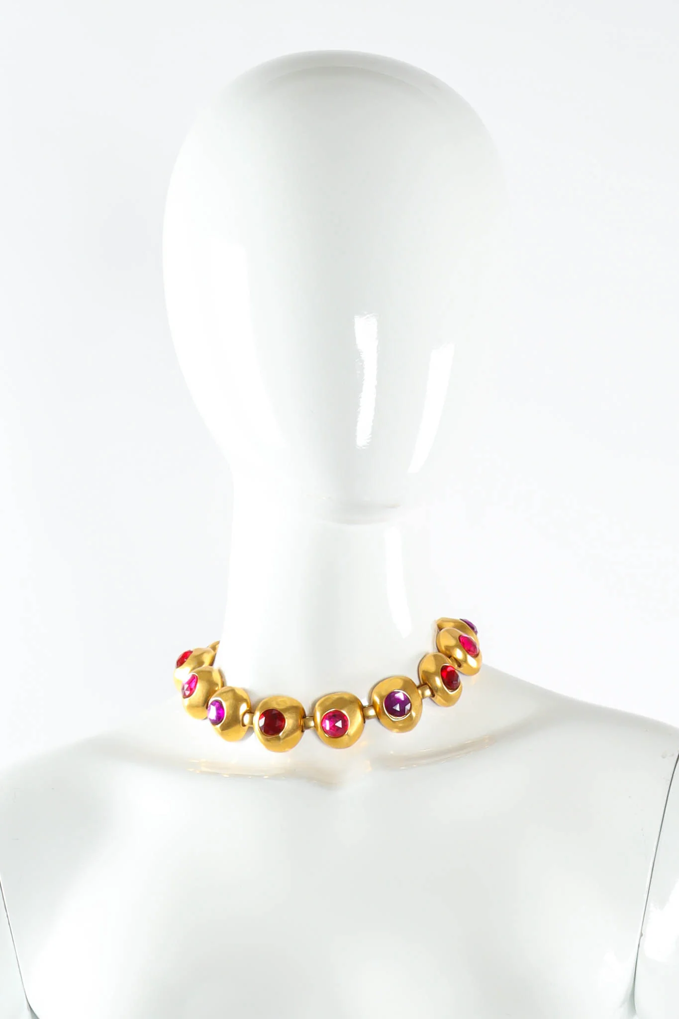 1980s Rock Rhinestone Necklace - Image 2
