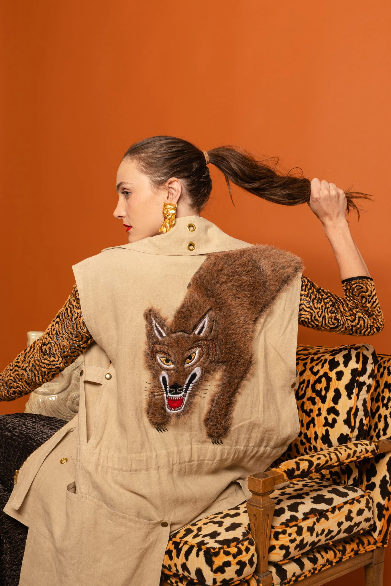 1981 Wolf Duster Linen Vest - Image 3