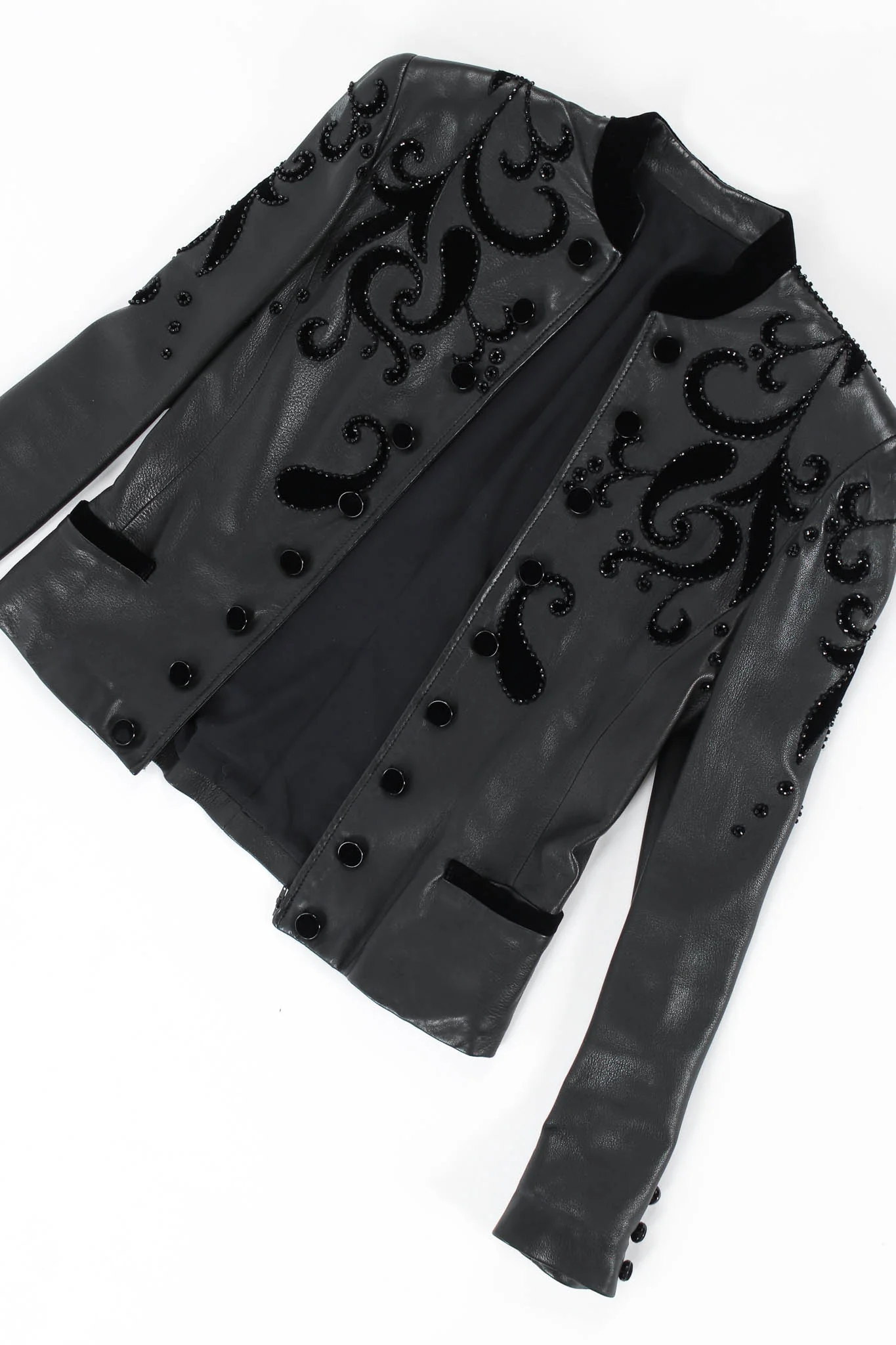 Leather Fleur Beaded Top & Skirt Set - Image 13