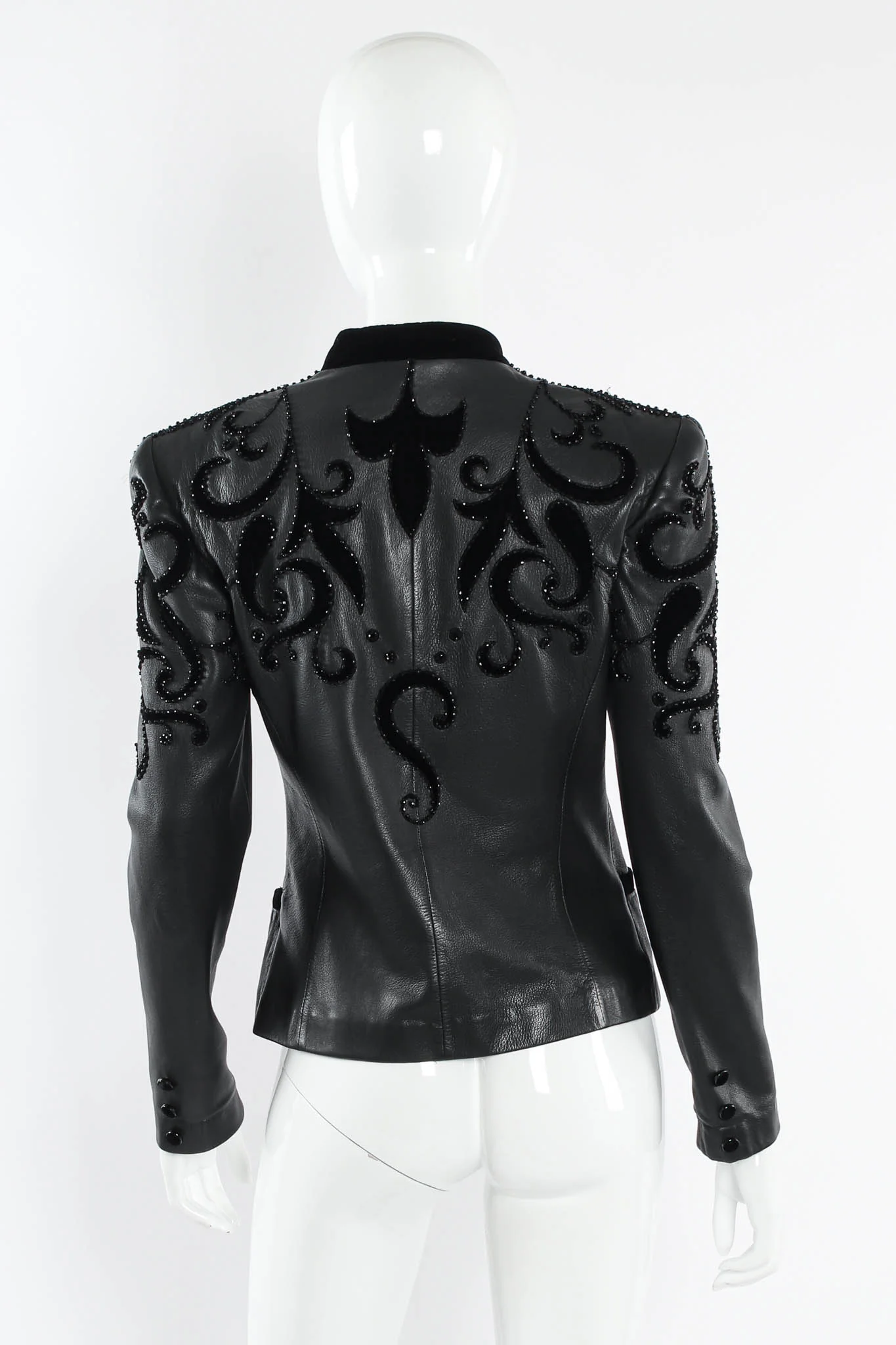 Leather Fleur Beaded Top & Skirt Set - Image 7