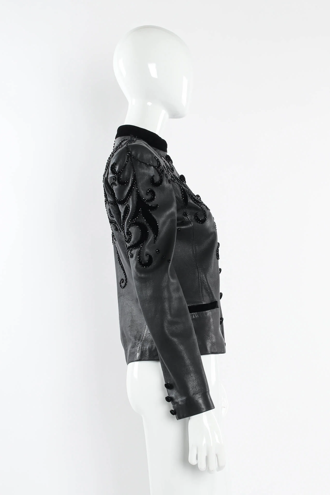 Leather Fleur Beaded Top & Skirt Set - Image 8