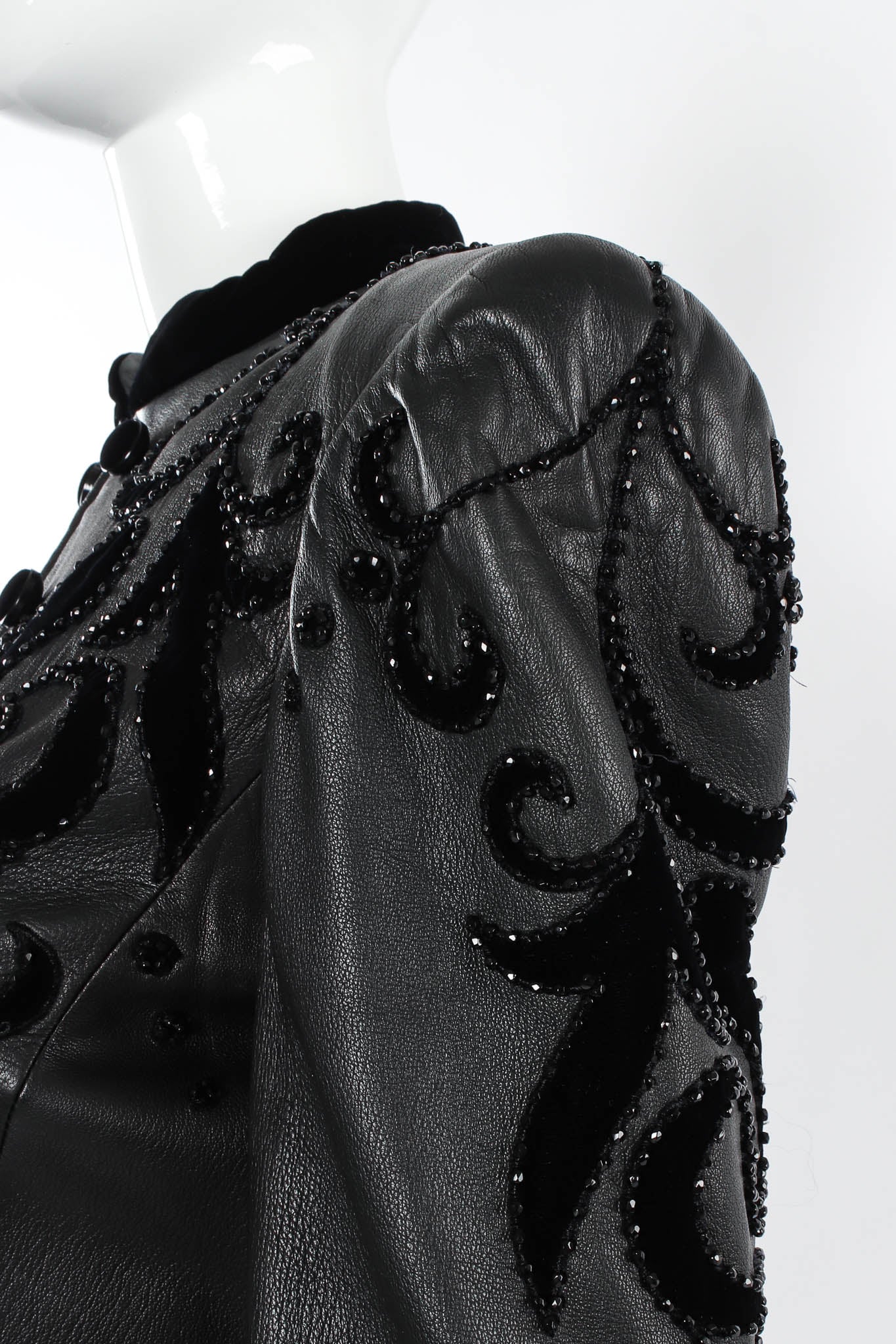 Leather Fleur Beaded Top & Skirt Set - Image 9