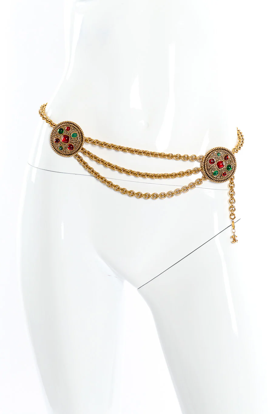 1985 Gripoix Medallion Chain Belt - Image 2