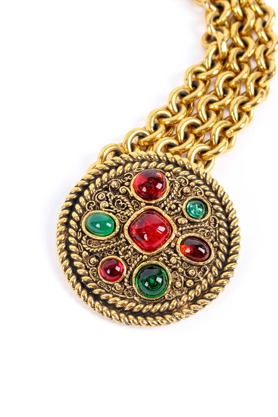 1985 Gripoix Medallion Chain Belt - Image 3