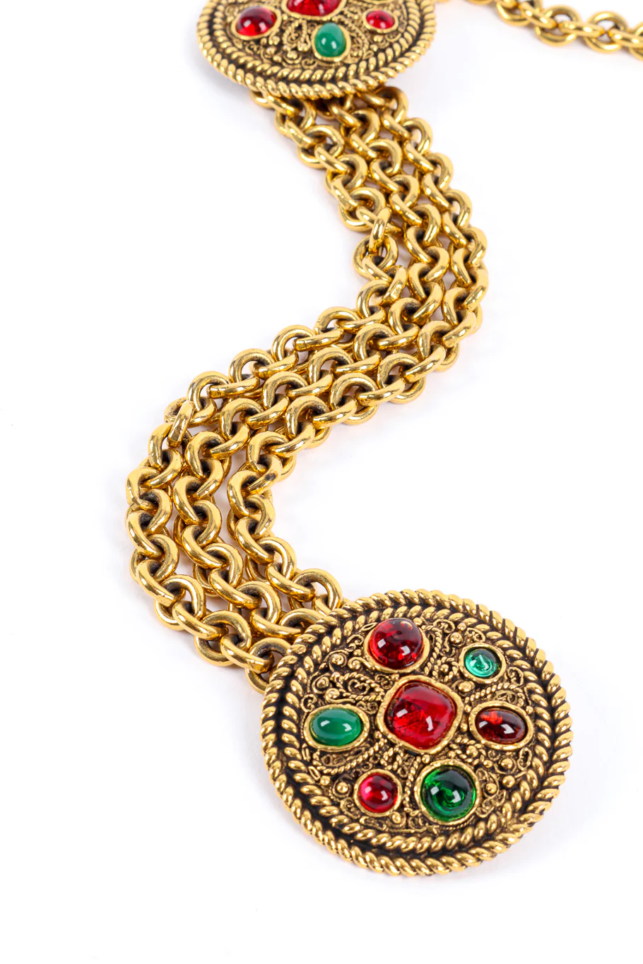 1985 Gripoix Medallion Chain Belt - Image 4