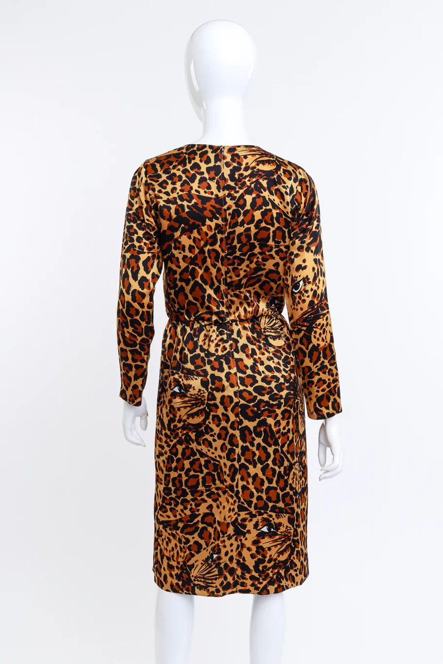 1986 F/W Leopard Print Silk Dress - Image 3