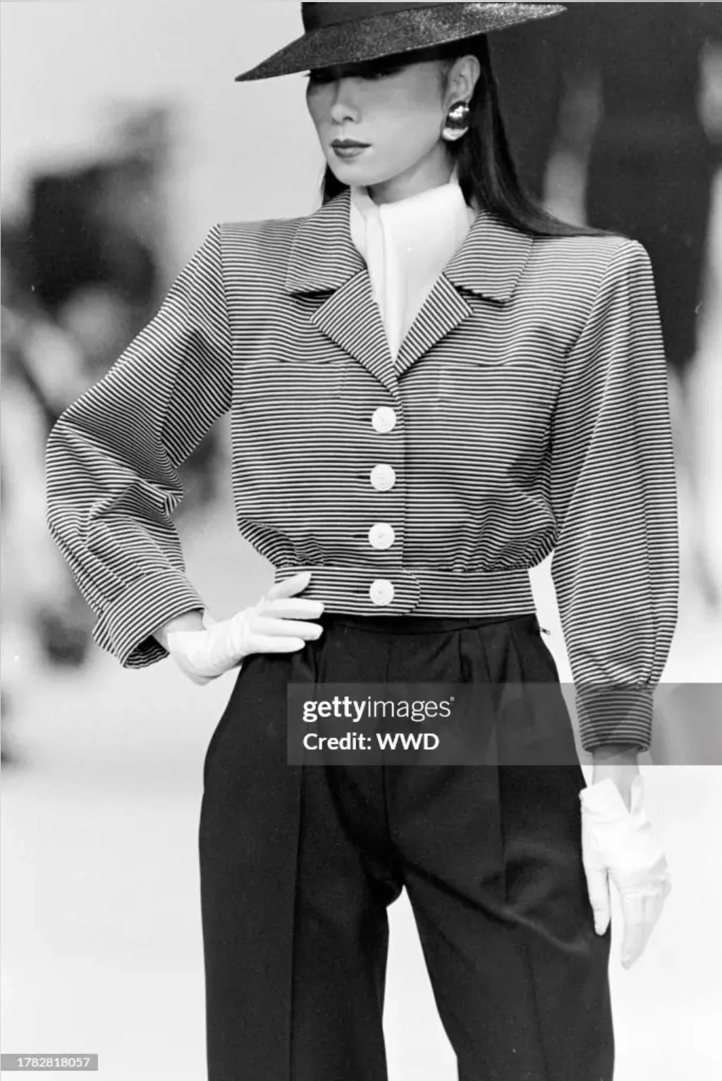 1986 S/S Crop Stripe Jacket - Image 2