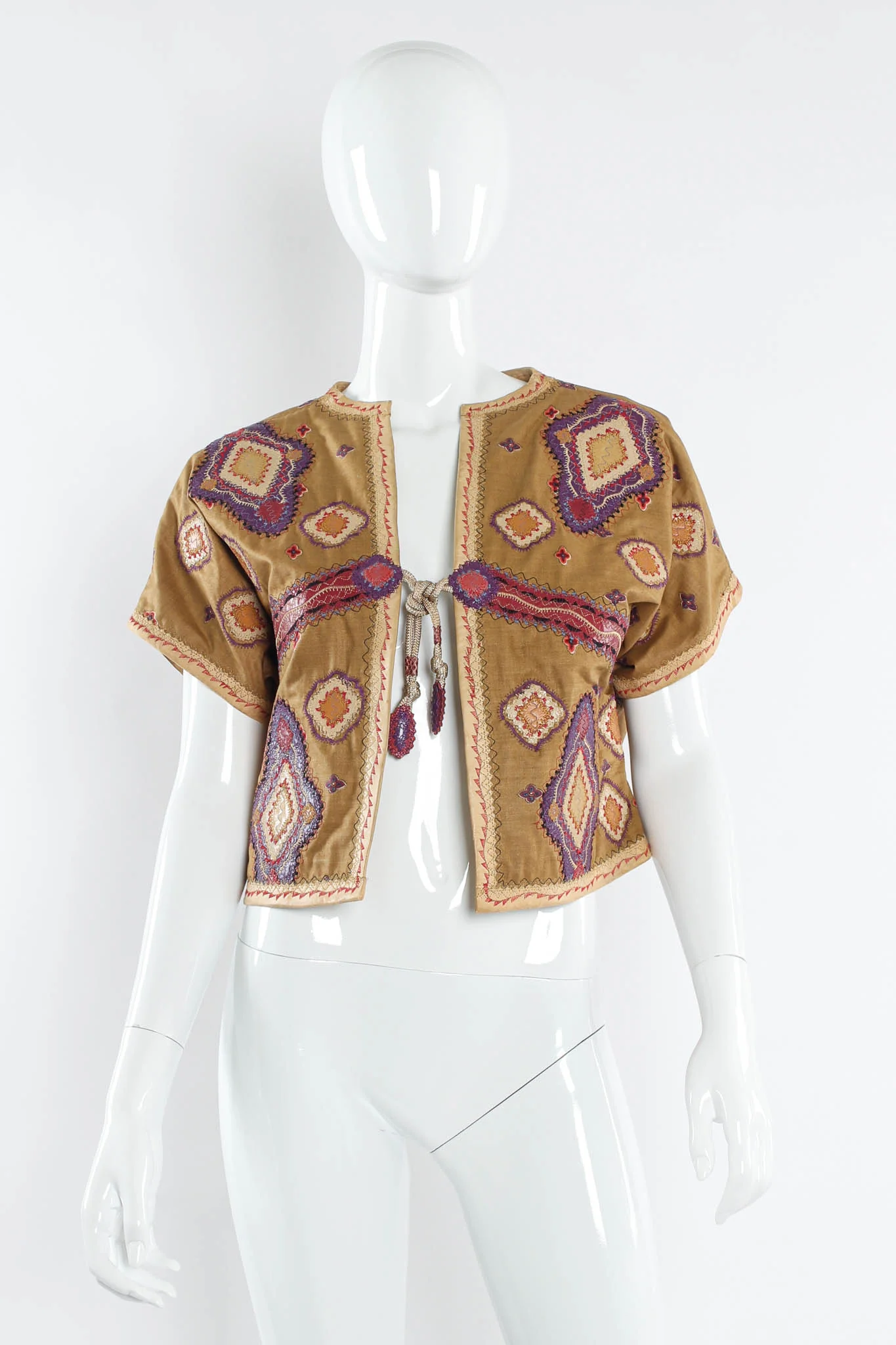 1987 Exotica Leather Patchwork Top