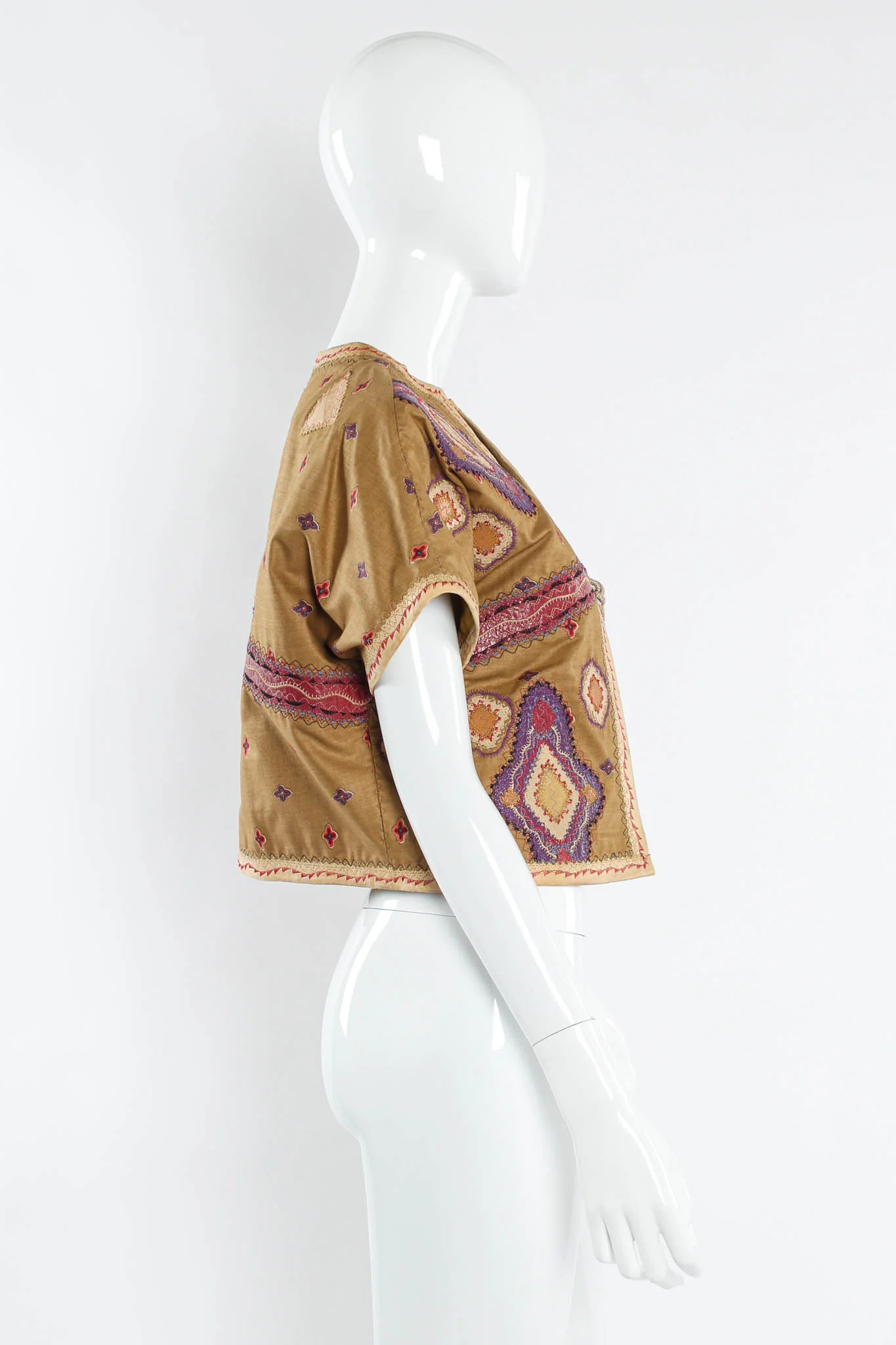 1987 Exotica Leather Patchwork Top - Image 3