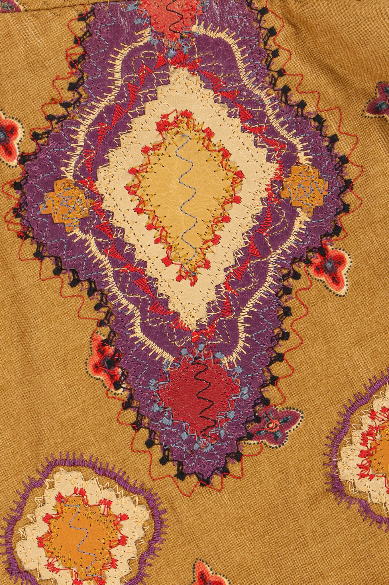 1987 Exotica Leather Patchwork Top - Image 9