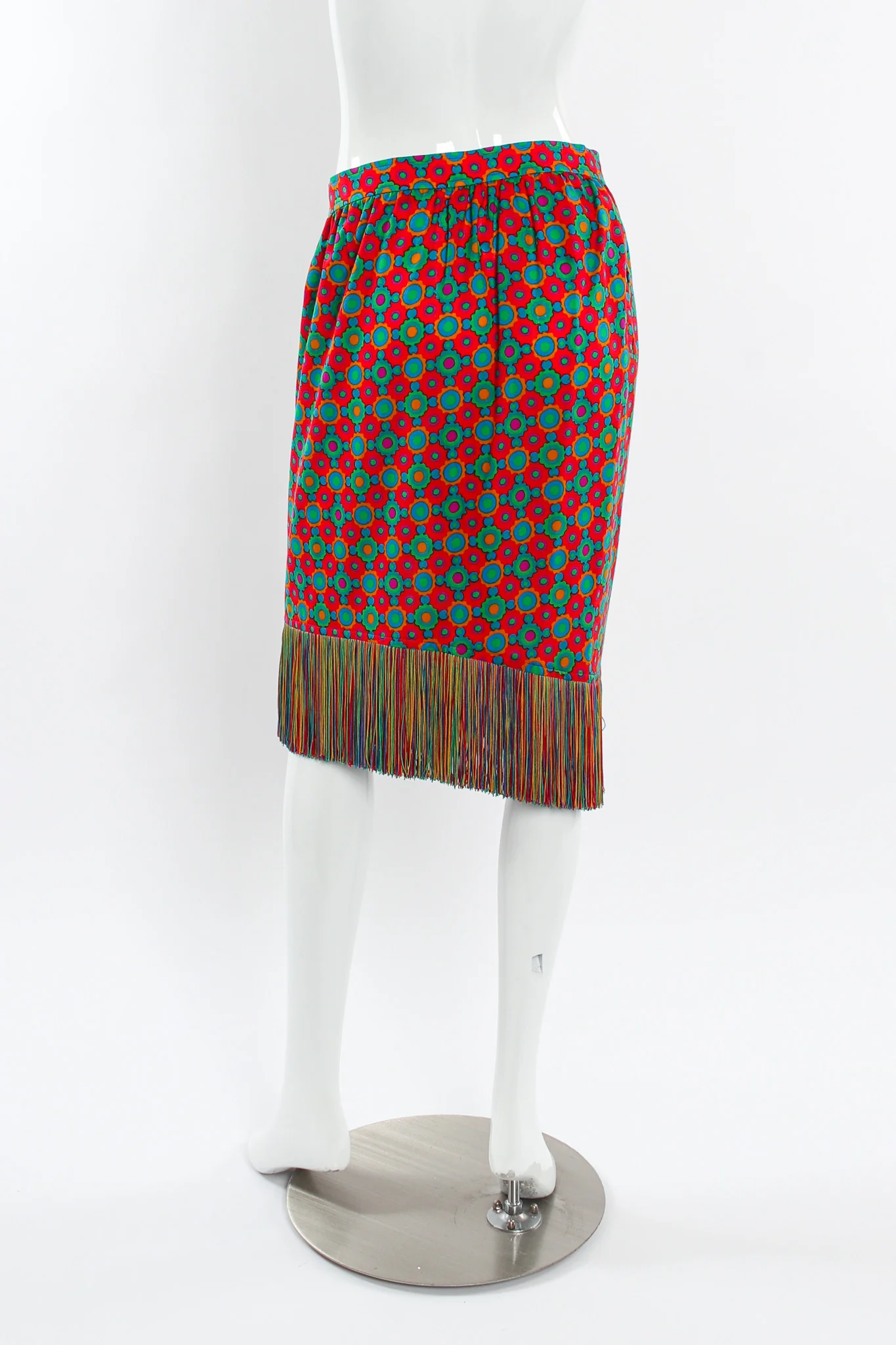 1990 A/W Geo Rainbow Fringe Skirt - Image 2