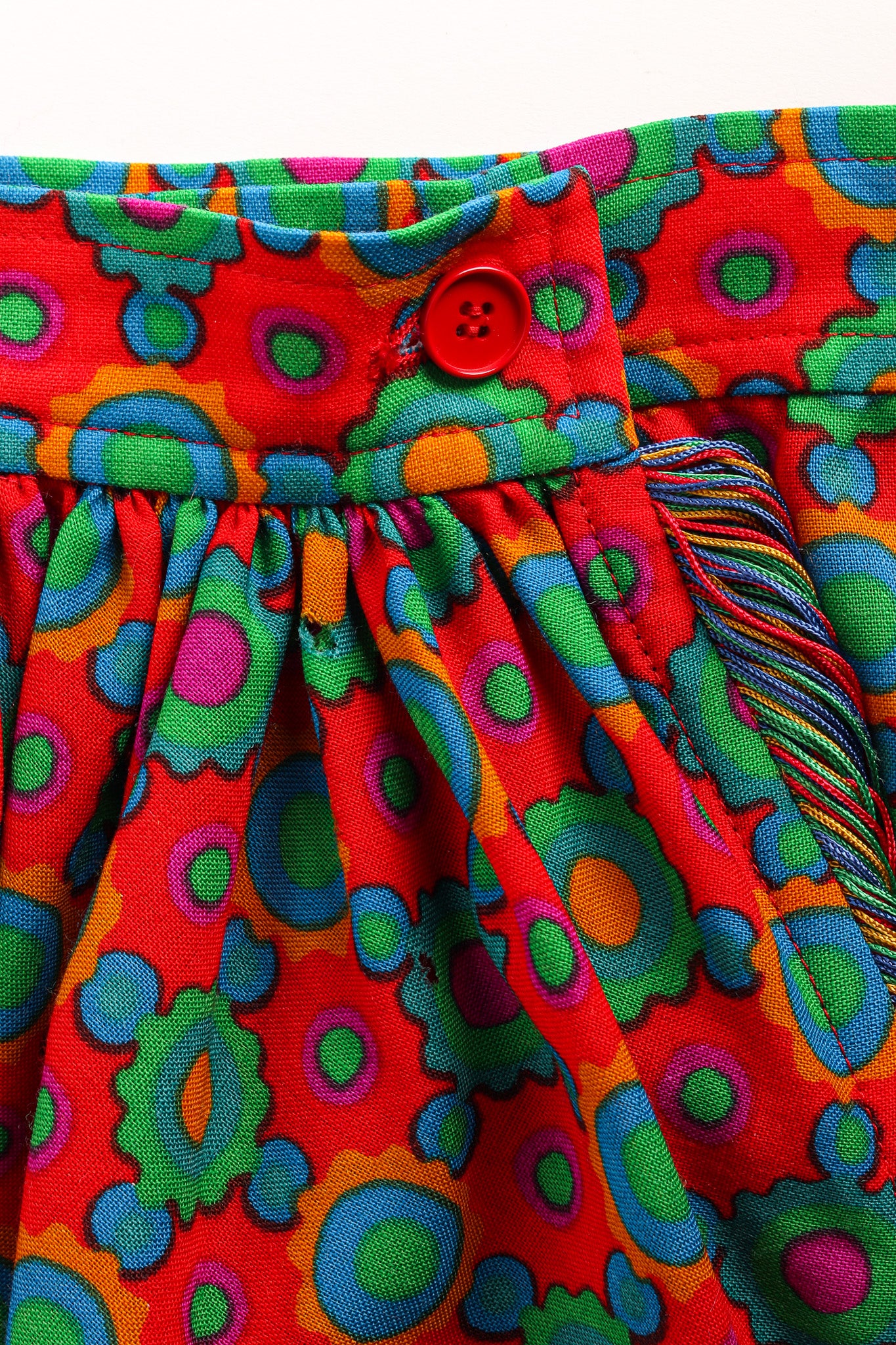1990 A/W Geo Rainbow Fringe Skirt - Image 9