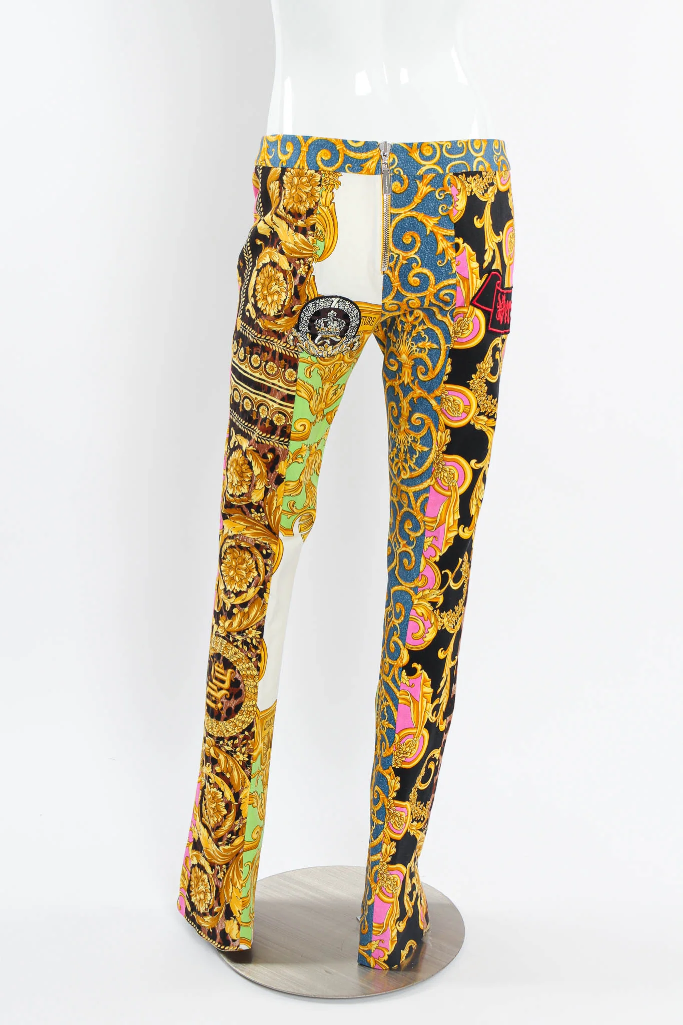 1990s Baroque Patchwork Print Pant - Image 4