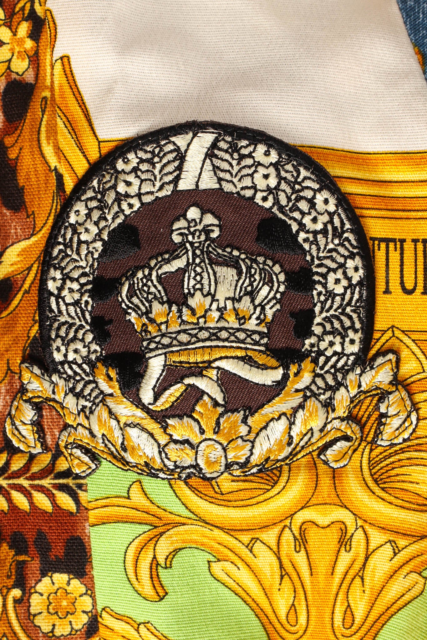 1990s Baroque Patchwork Print Pant - Image 9