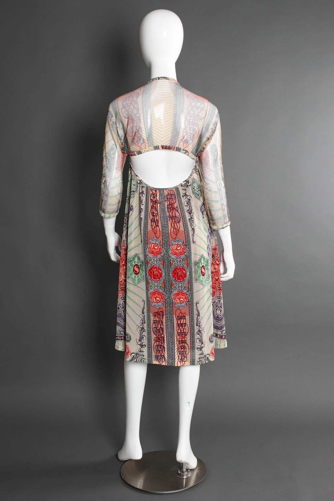 1990s Soleil Currency Mesh Dress - Image 2