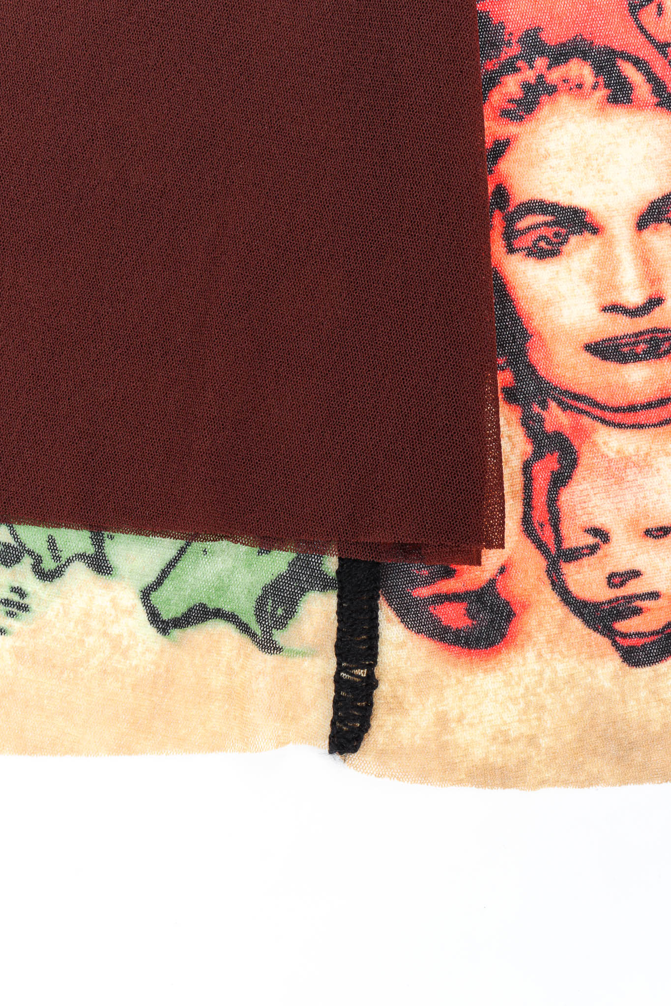1990s Maille Iconic Faces Mesh Skirt - Image 10