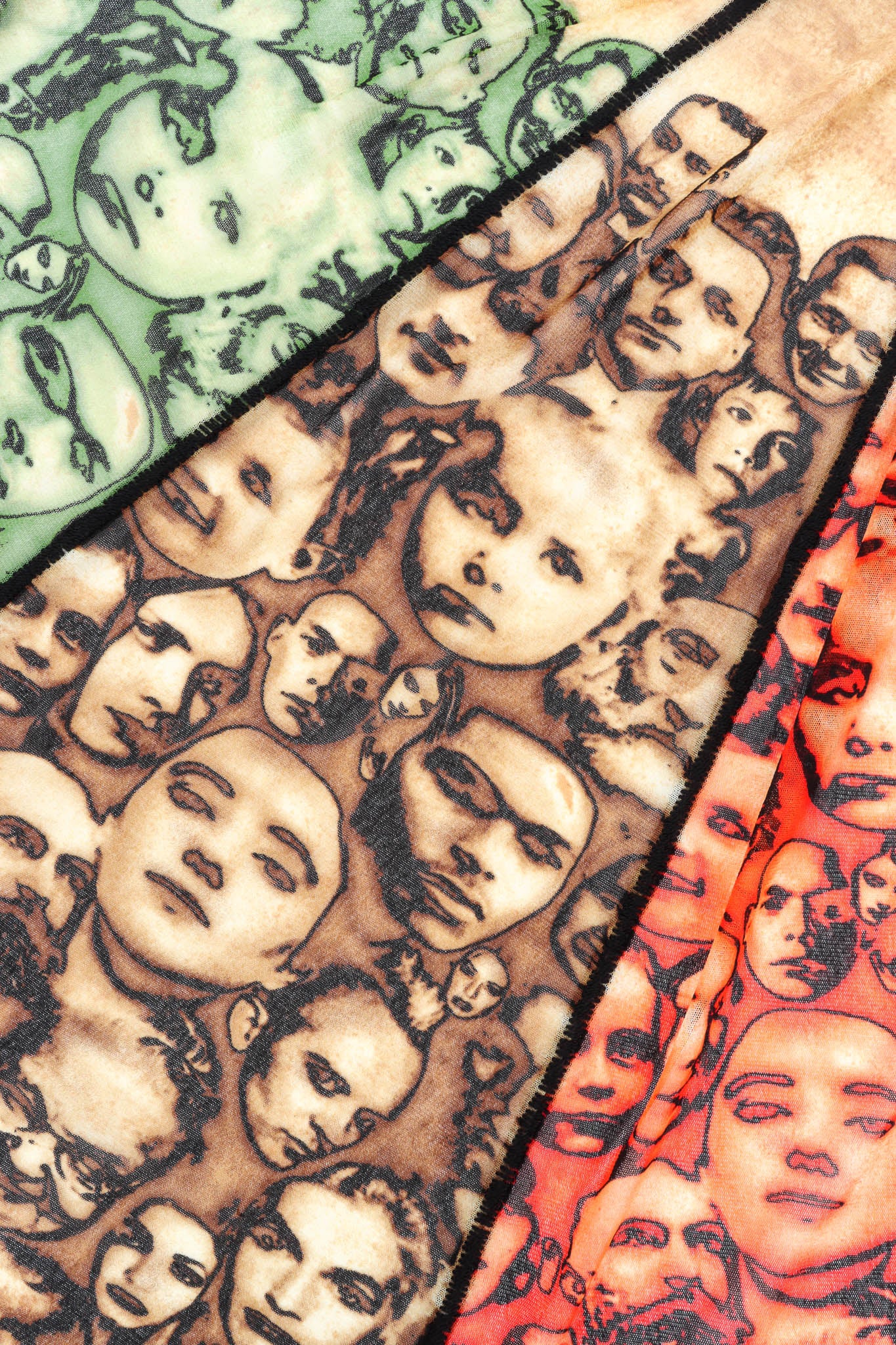 1990s Maille Iconic Faces Mesh Skirt - Image 7
