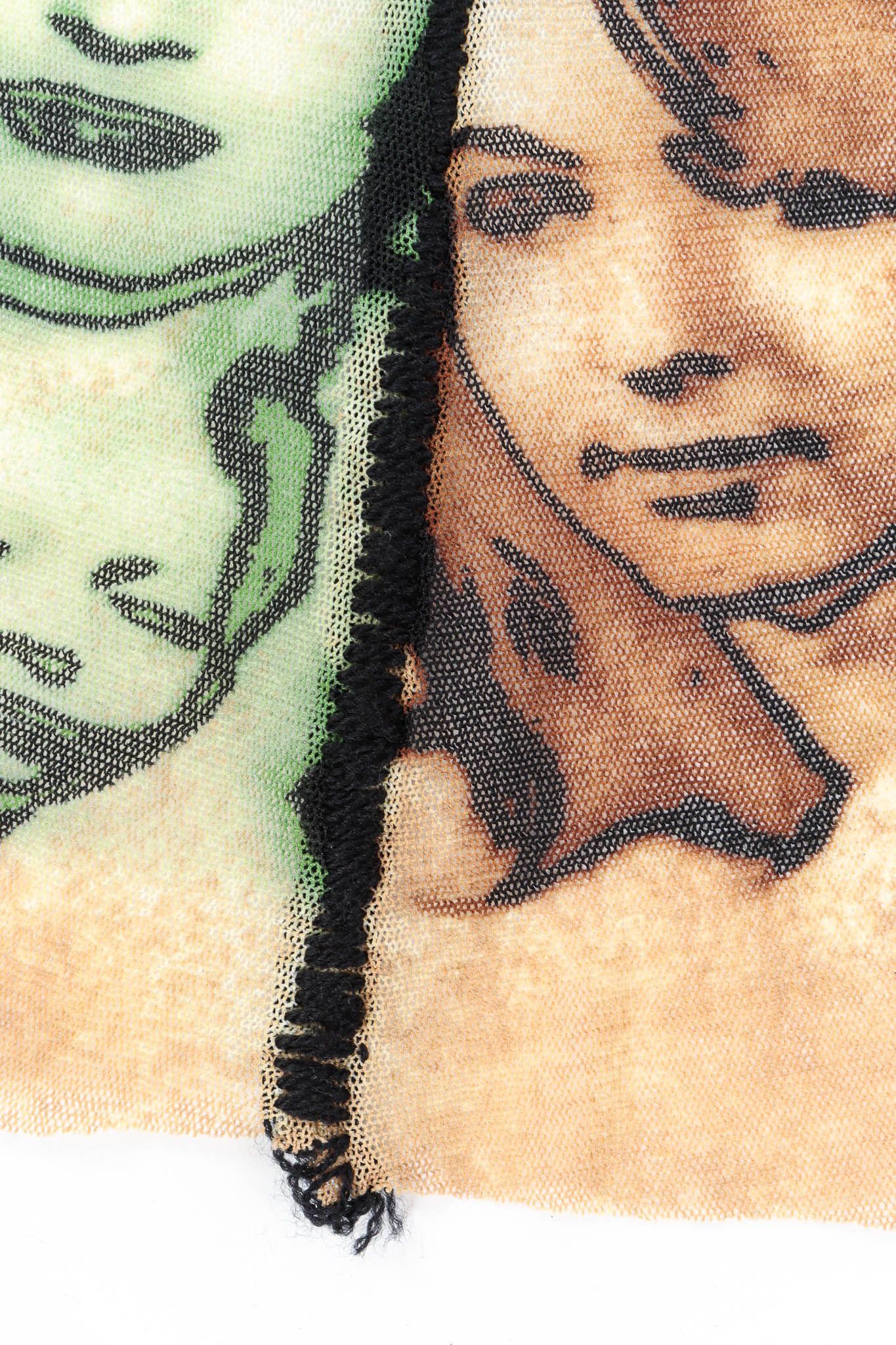 1990s Maille Iconic Faces Mesh Skirt - Image 9