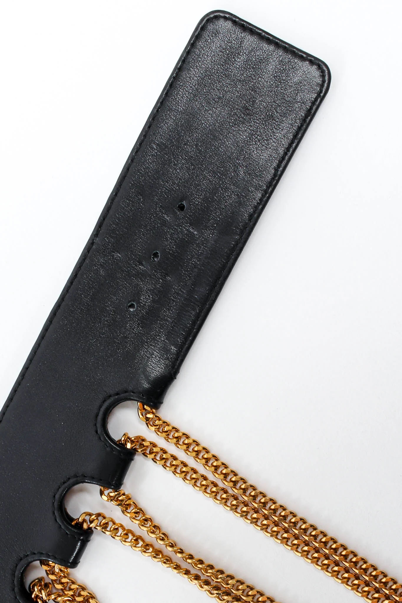 1991 A/W Leather Multi Chain Drape Belt - Image 10