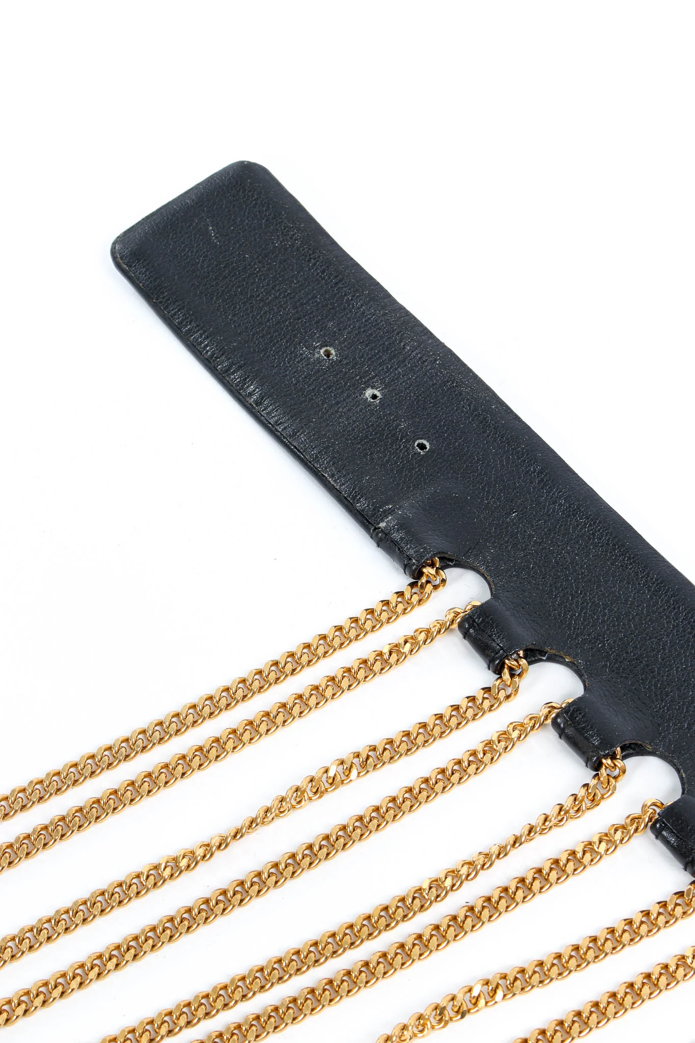 1991 A/W Leather Multi Chain Drape Belt - Image 11