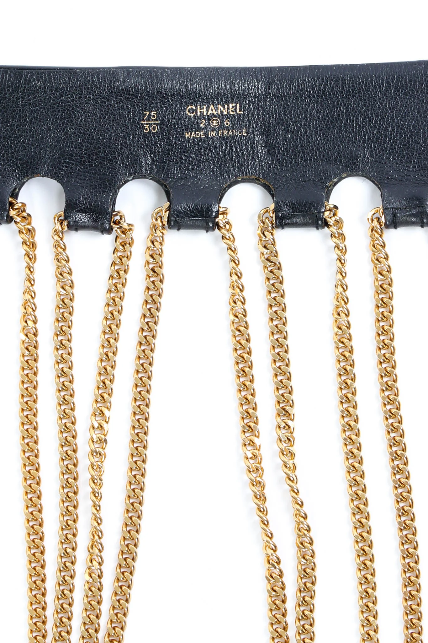 1991 A/W Leather Multi Chain Drape Belt - Image 12