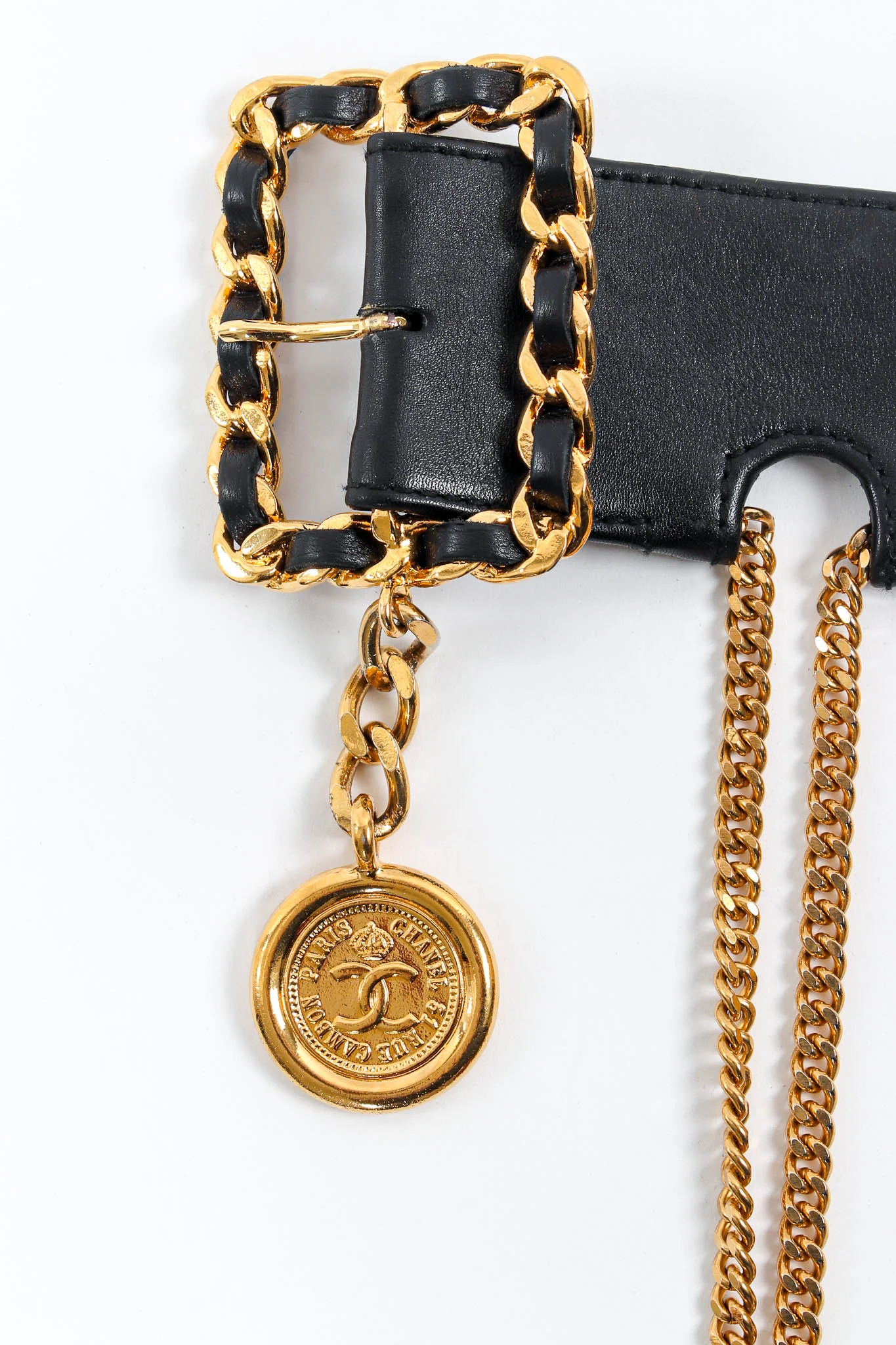 1991 A/W Leather Multi Chain Drape Belt - Image 8