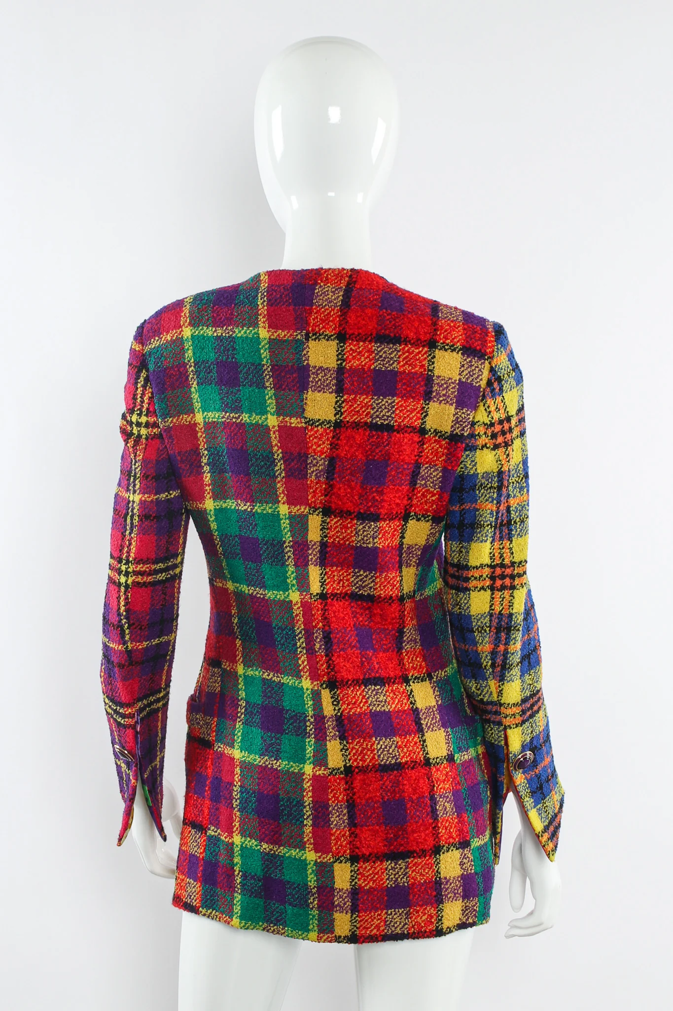 1991 A/W Rainbow Tartan Plaid Jacket - Image 3