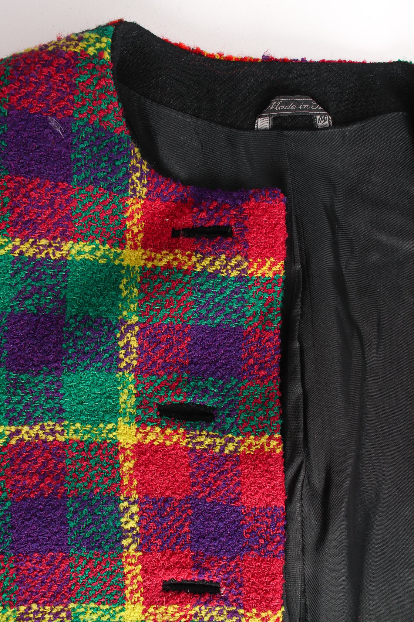 1991 A/W Rainbow Tartan Plaid Jacket - Image 5