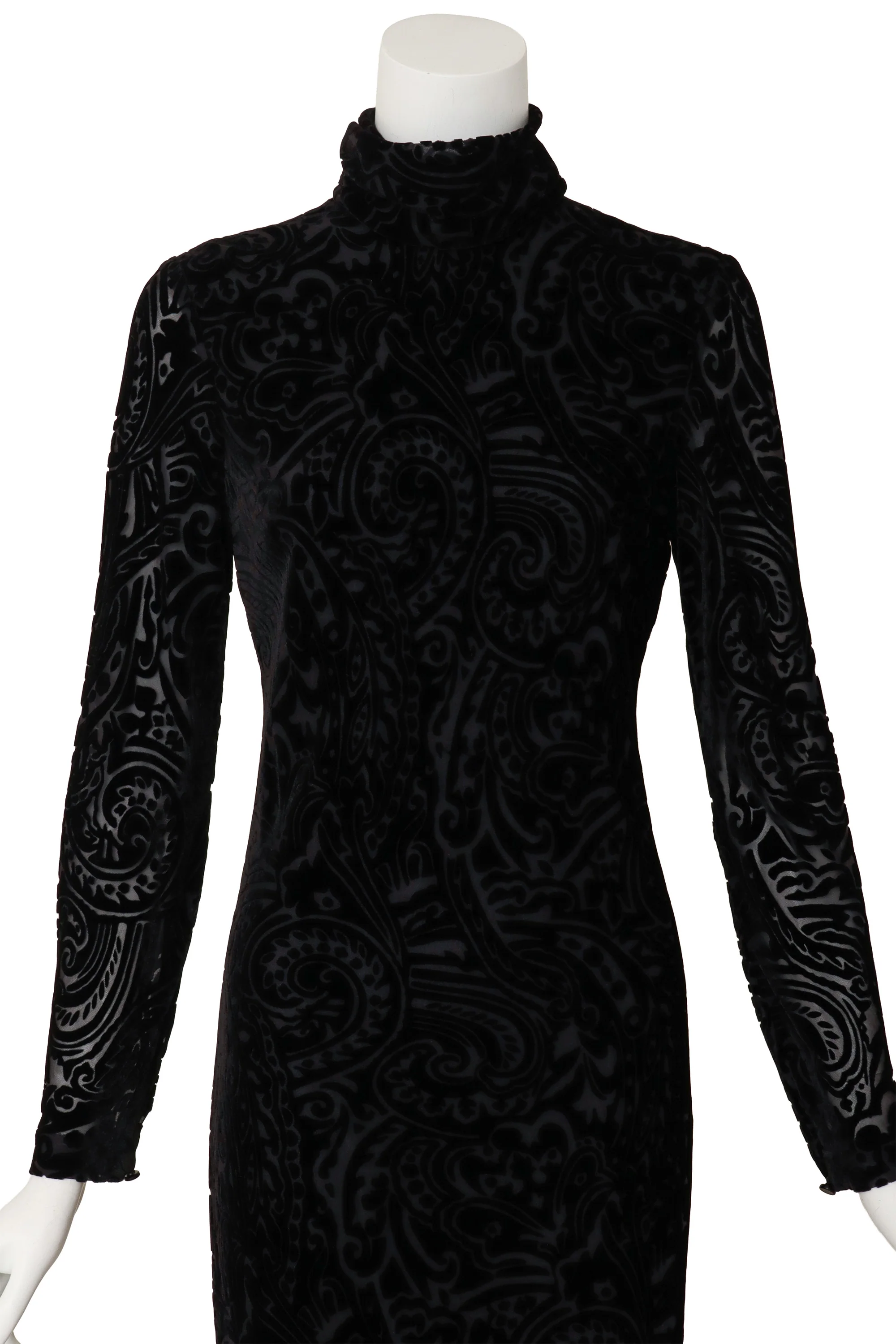 1992 F/W Velvet Burnout Gown - Image 3