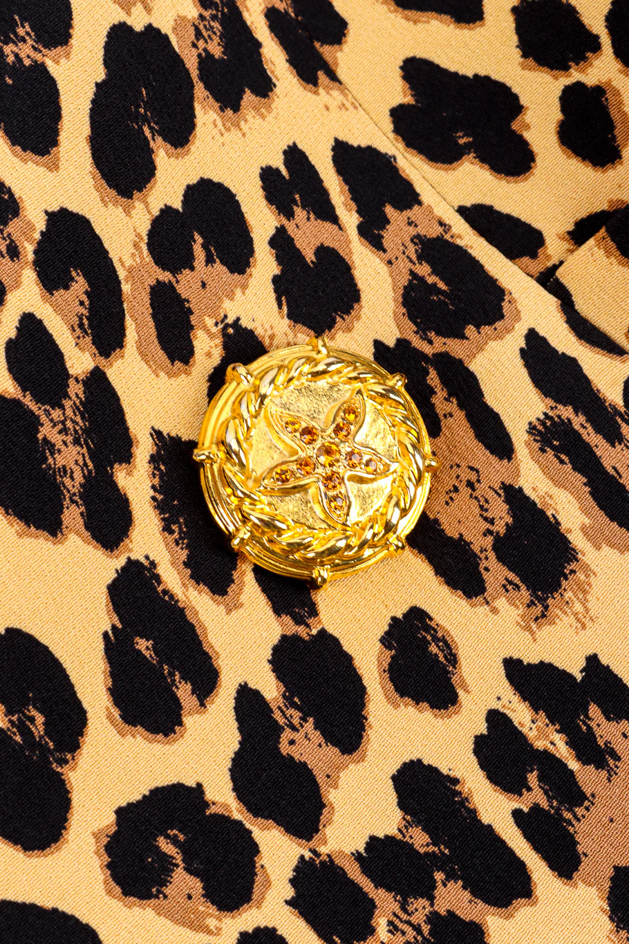1992 S/S Silk Leopard Print Blazer - Image 9