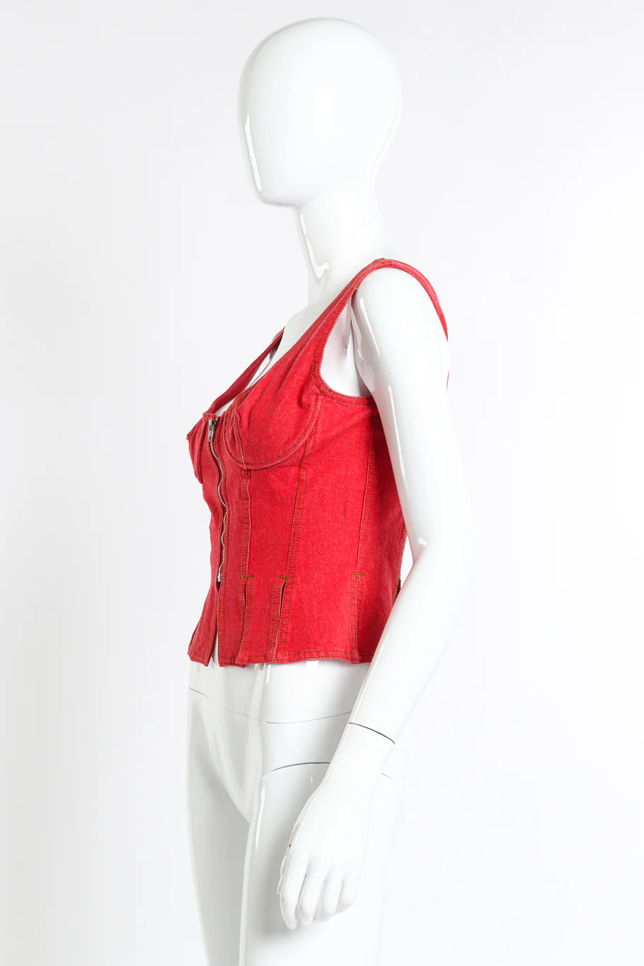 1993 S/S Denim Bustier Corset Top - Image 2