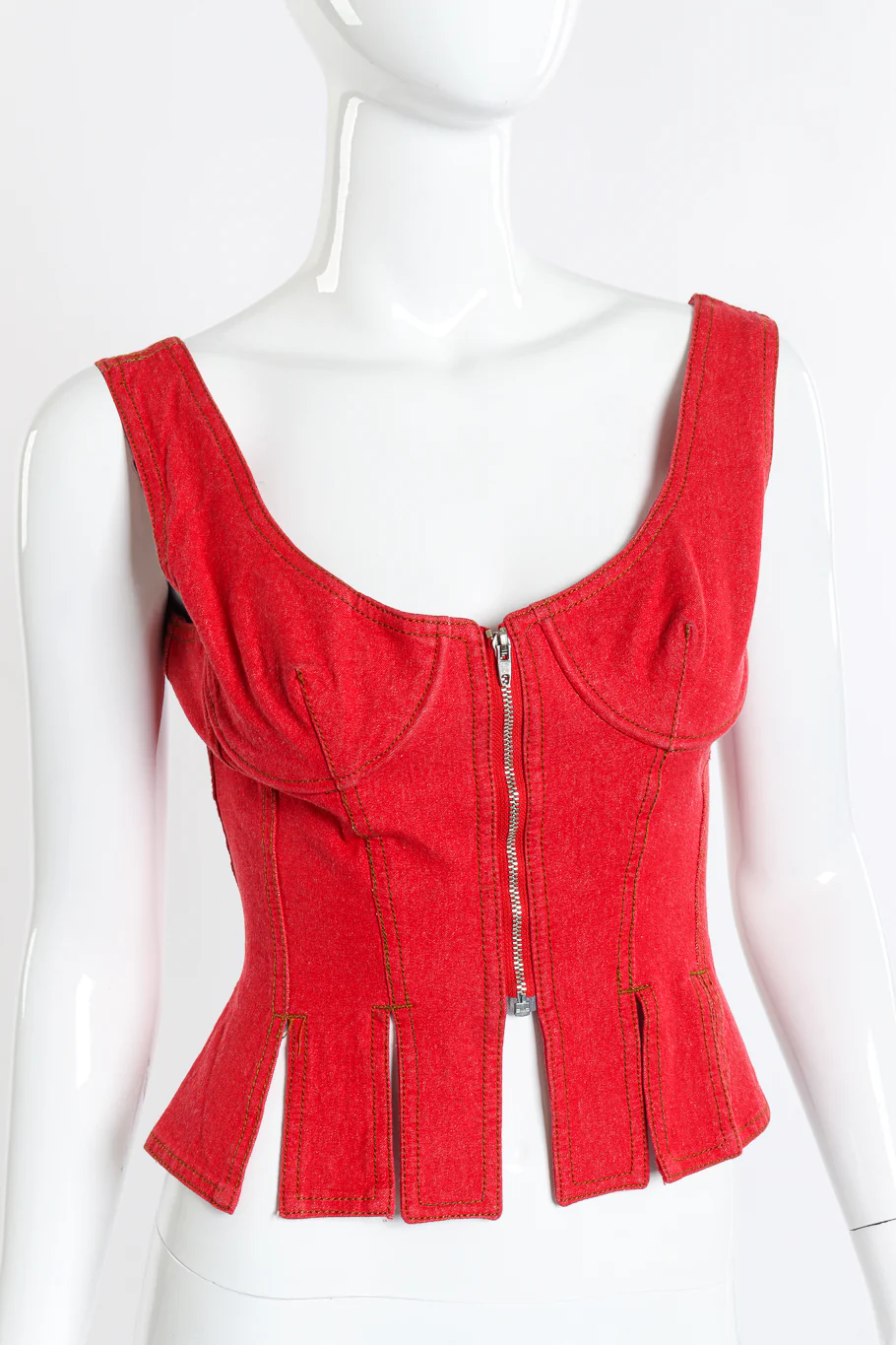 1993 S/S Denim Bustier Corset Top - Image 4