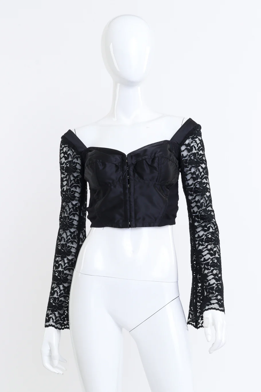 1993 S/S Satin & Lace Crop Bustier