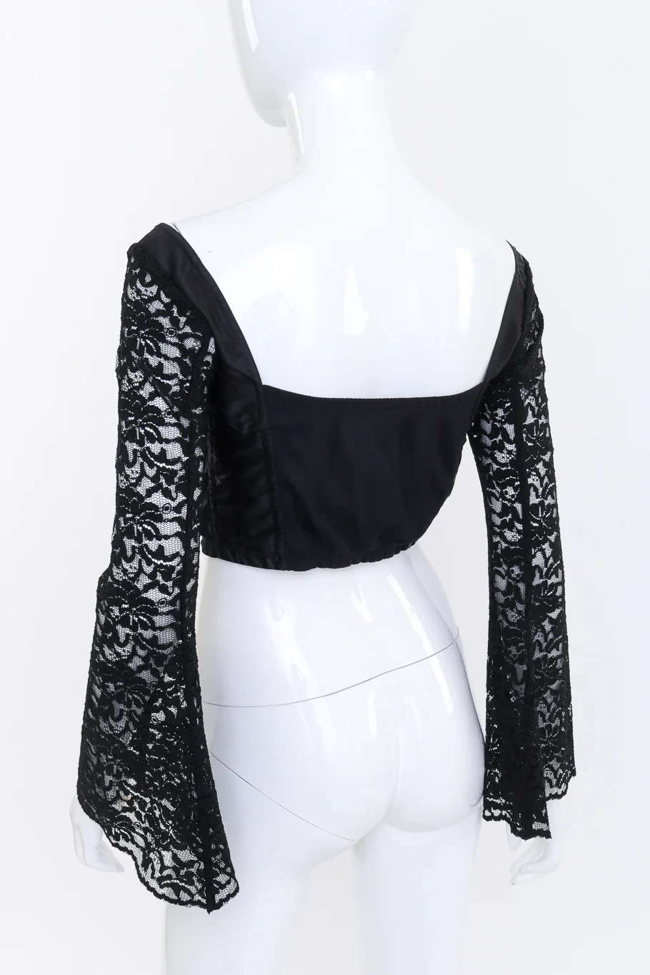 1993 S/S Satin & Lace Crop Bustier - Image 4