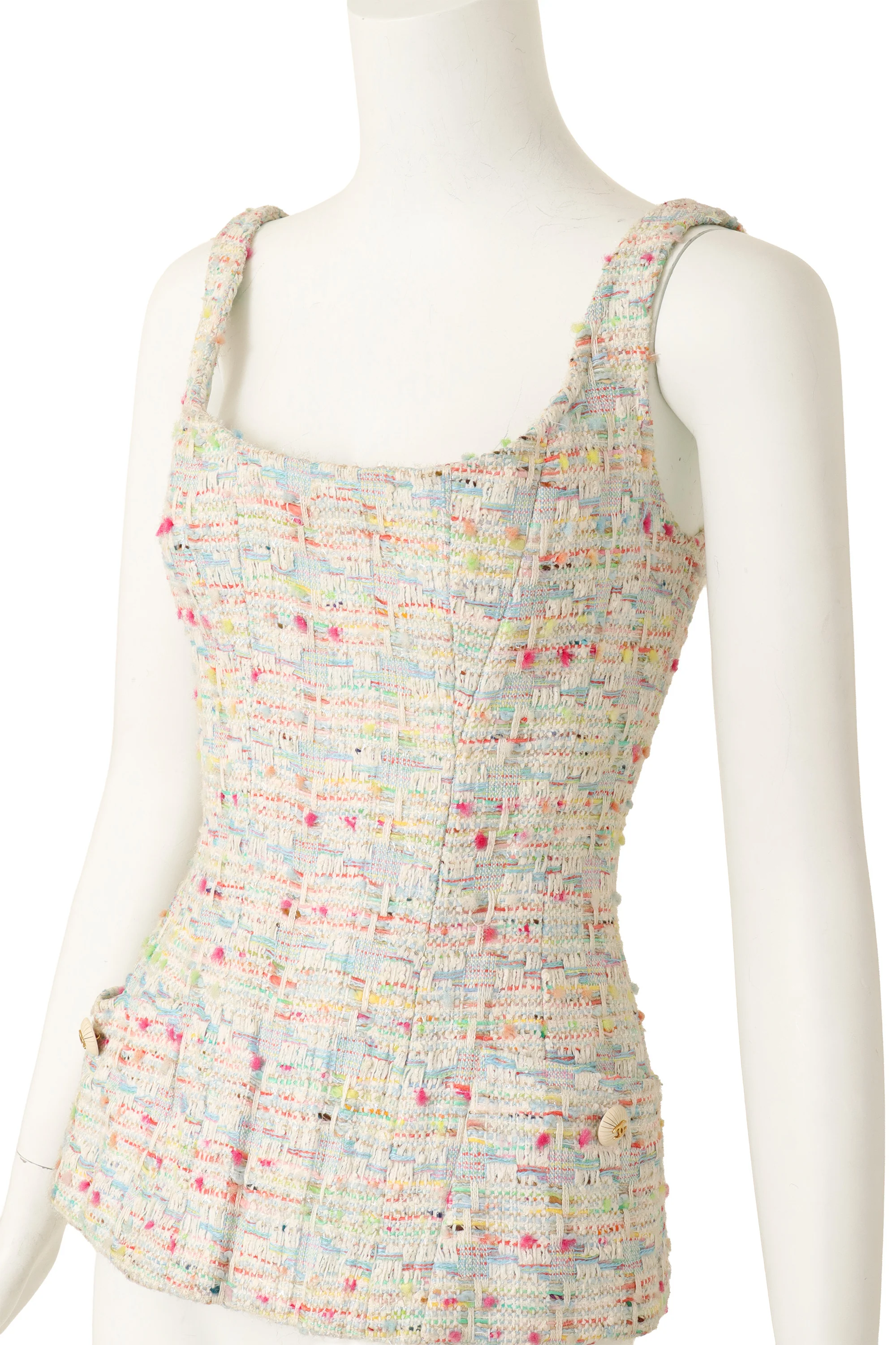 1993 S/S Tweed Corset Top - Image 4