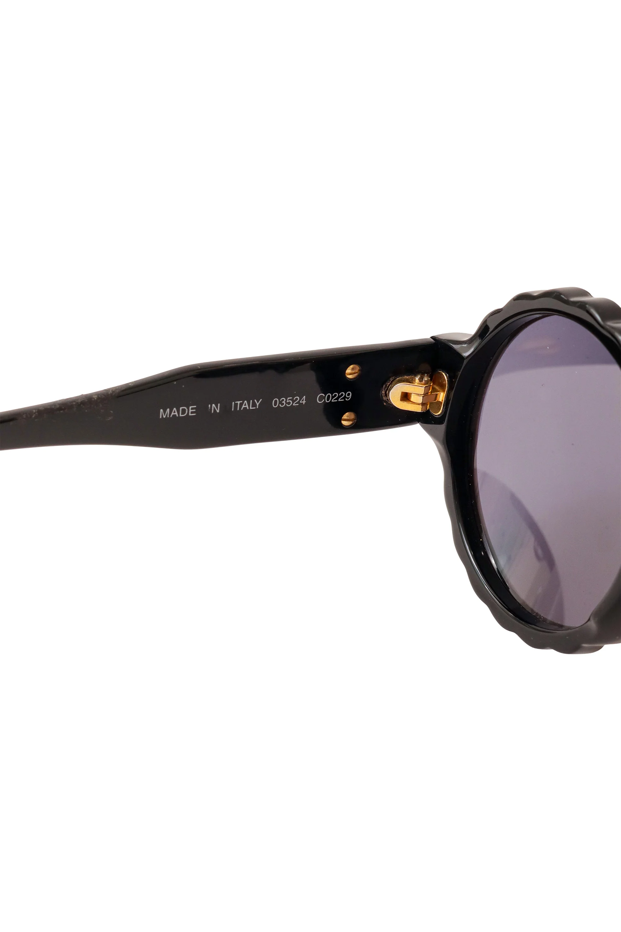 1994 S/S Black Scallop Frame Sunglasses - Image 7