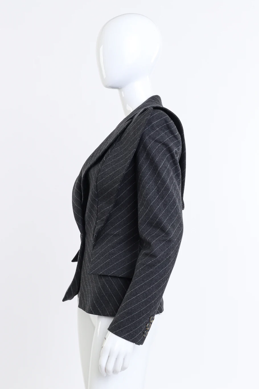 1996 F/W 'Dante' Double Lapel Pinstripe Blazer - Image 3