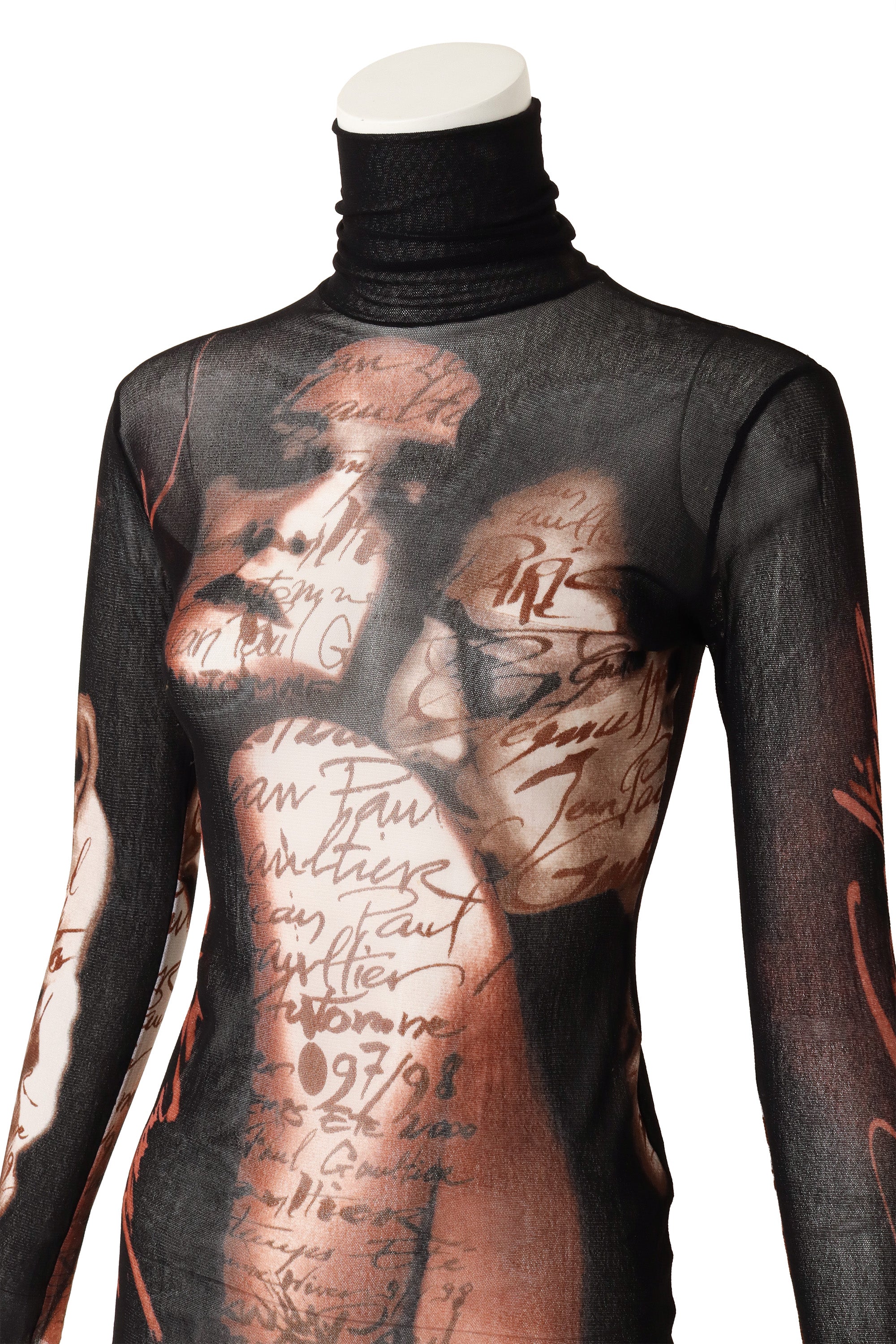 1997 F/W Mesh Script Turtleneck - Image 4