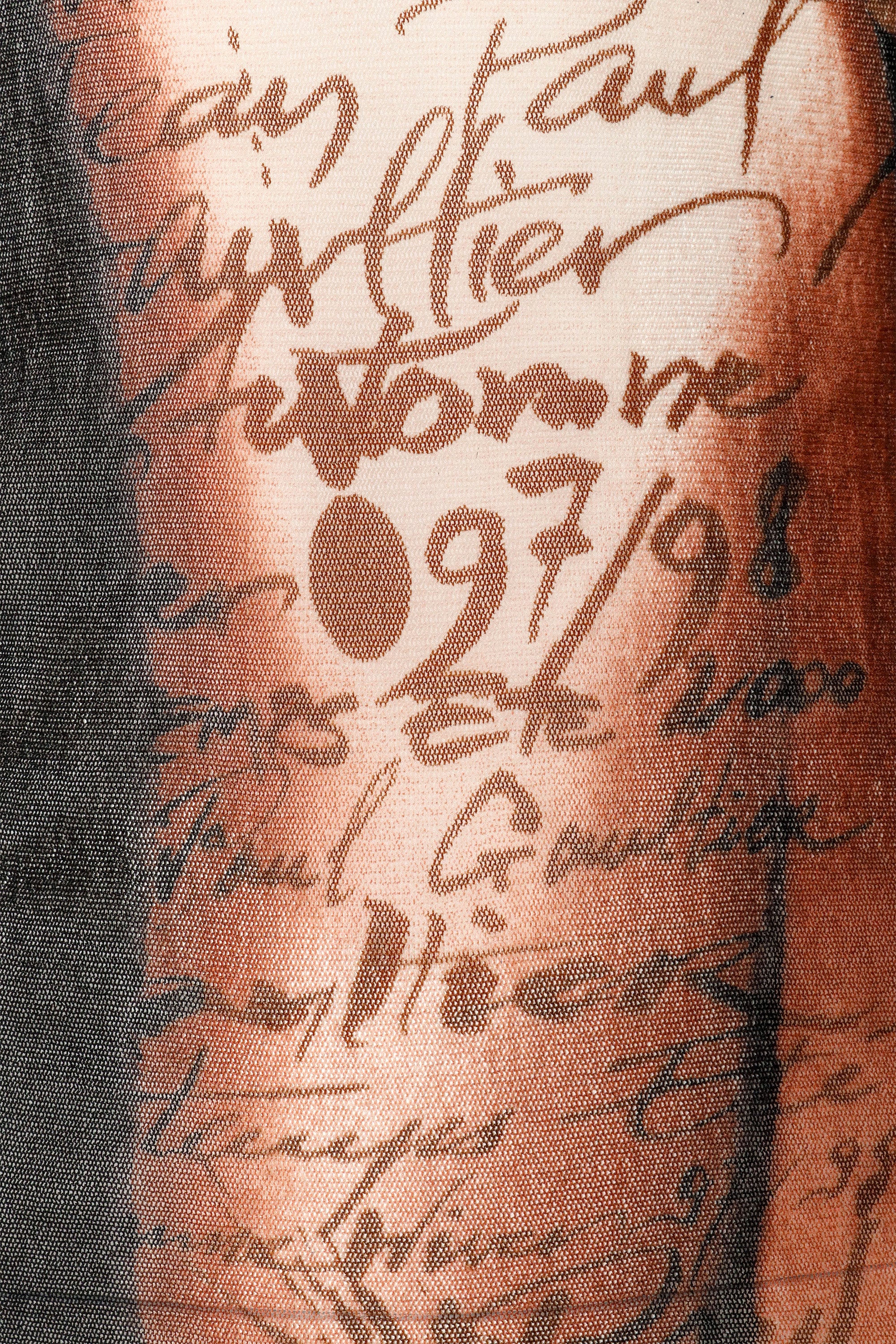 1997 F/W Mesh Script Turtleneck - Image 5