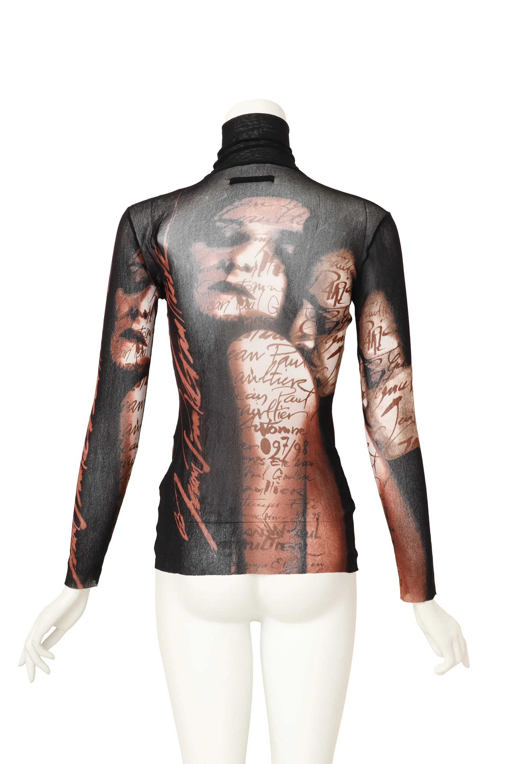 1997 F/W Mesh Script Turtleneck - Image 7