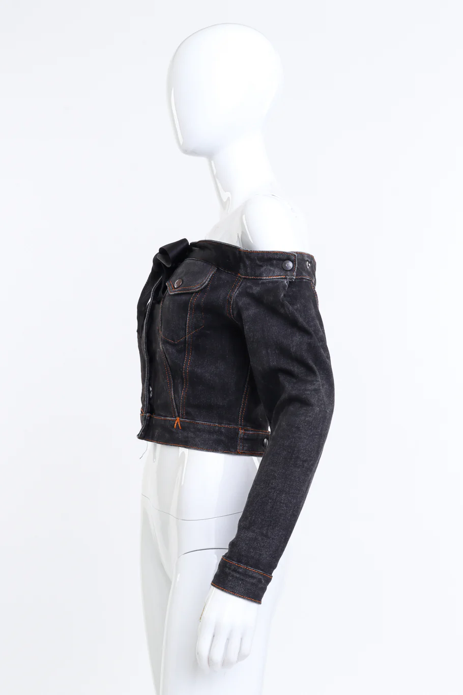 1998 S/S Off-the-Shoulder Denim Jacket - Image 3