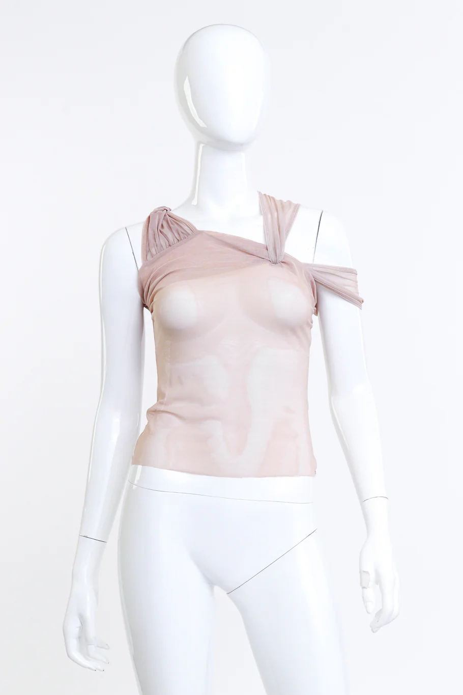 1999 S/S Asymmetric Sleeveless Mesh Top