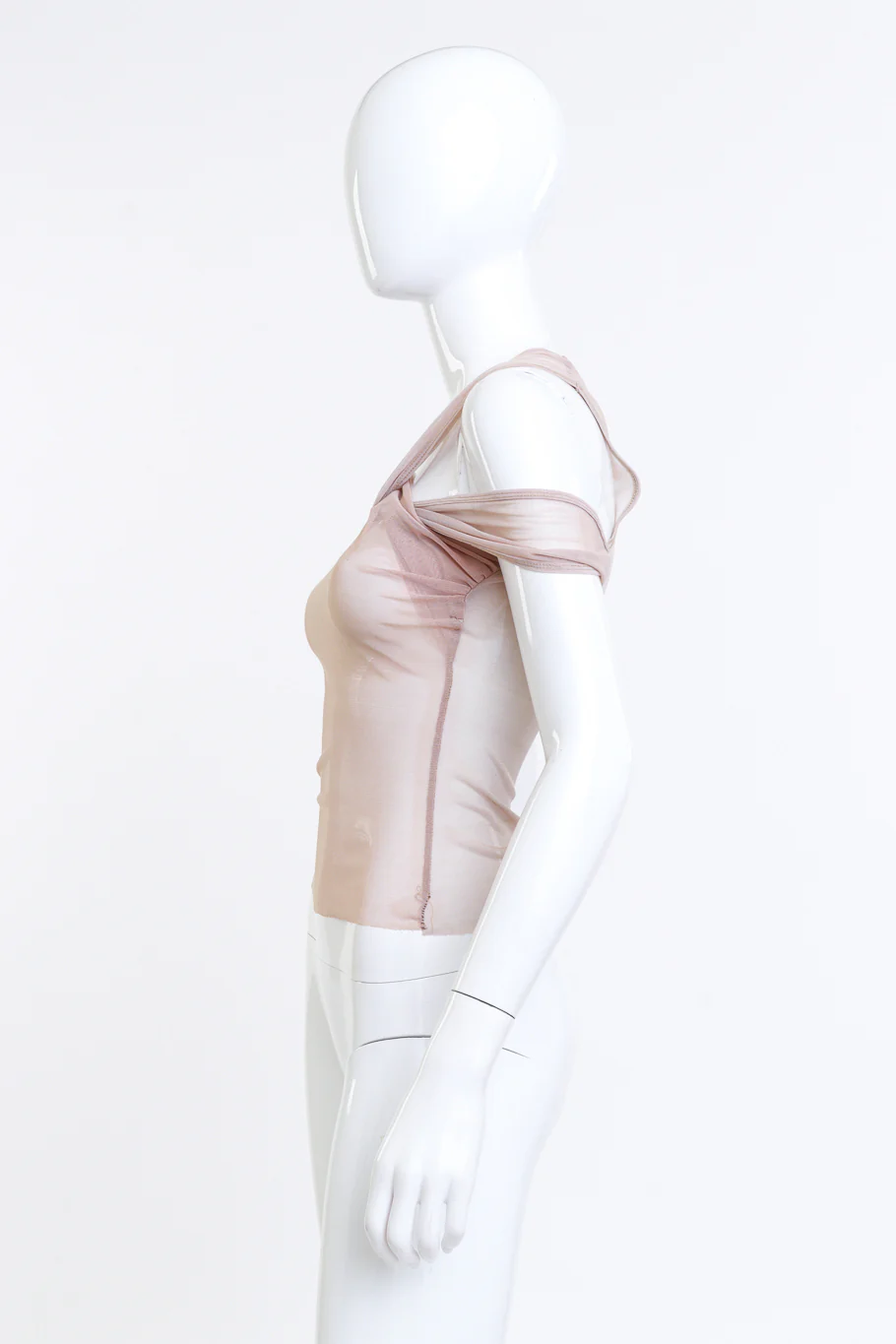 1999 S/S Asymmetric Sleeveless Mesh Top - Image 2