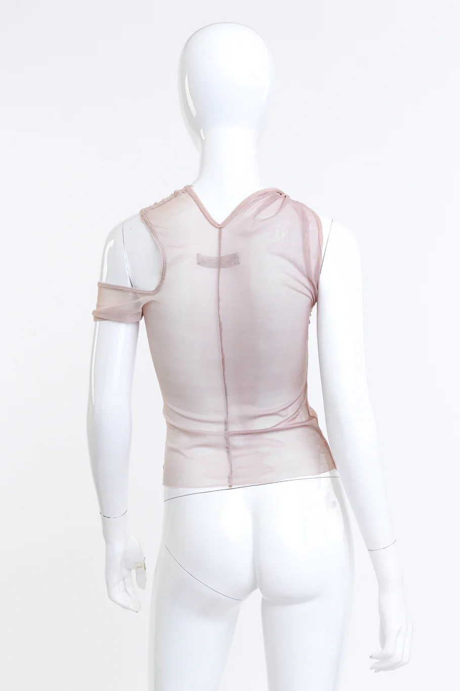 1999 S/S Asymmetric Sleeveless Mesh Top - Image 3