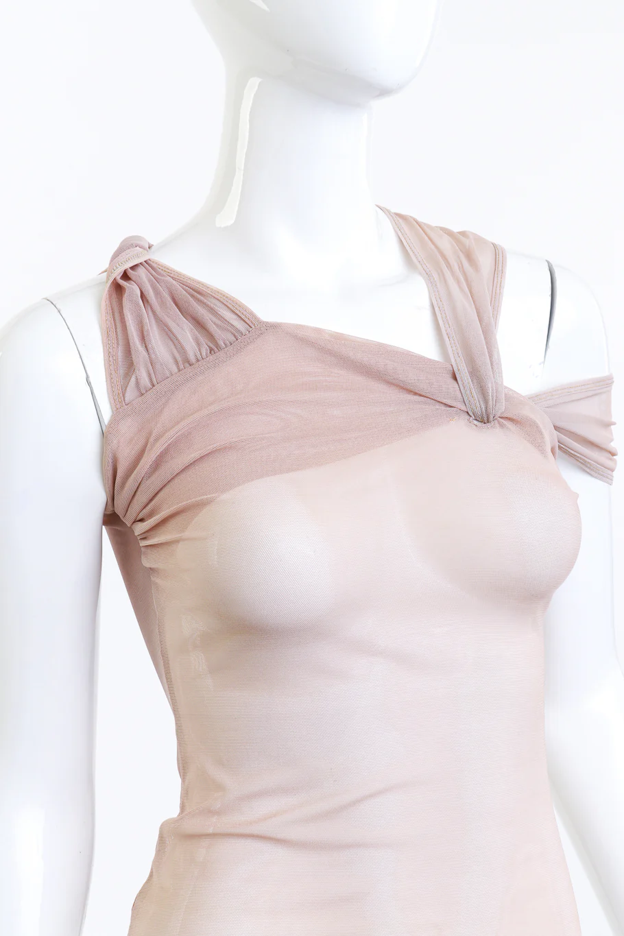 1999 S/S Asymmetric Sleeveless Mesh Top - Image 4