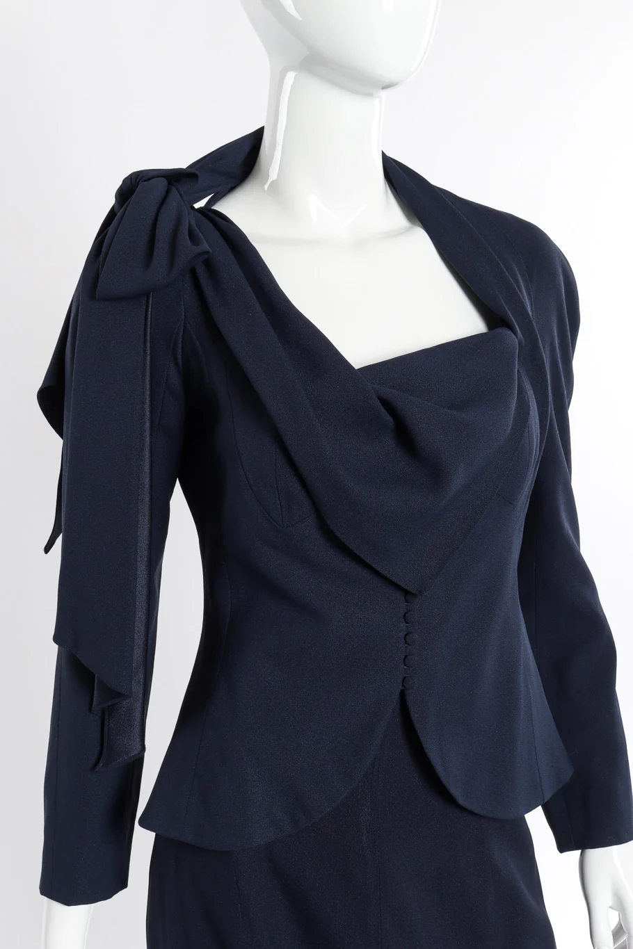 1999 S/S Draped Jacket and Skirt Set - Image 5